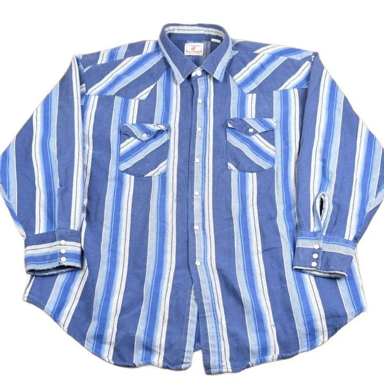 Vintage 1980s Prentiss Outdoors Western Button Up Shirt Men's 2XL