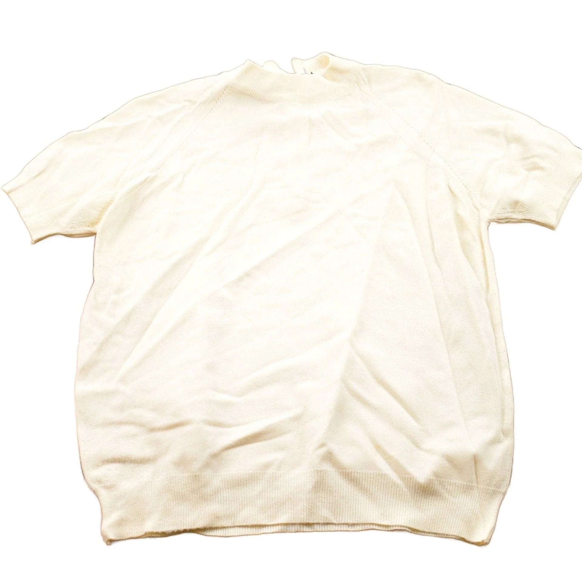 Vintage 1980s Quarter Zip Raglan T-Shirt Men's Small - Image 2