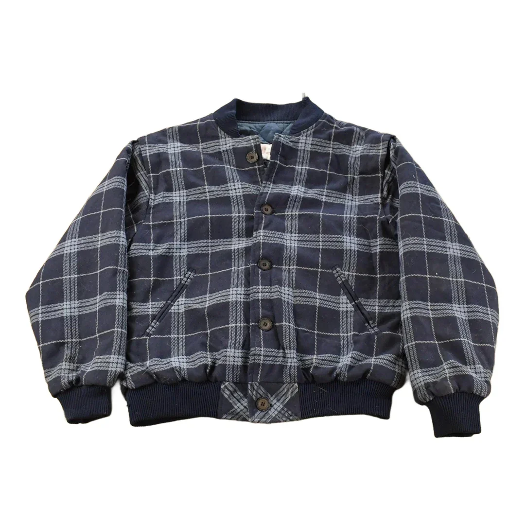 Vintage 1980s R.J. McCarthy Button Up Quilt Lined Plaid Jacket Men's Small