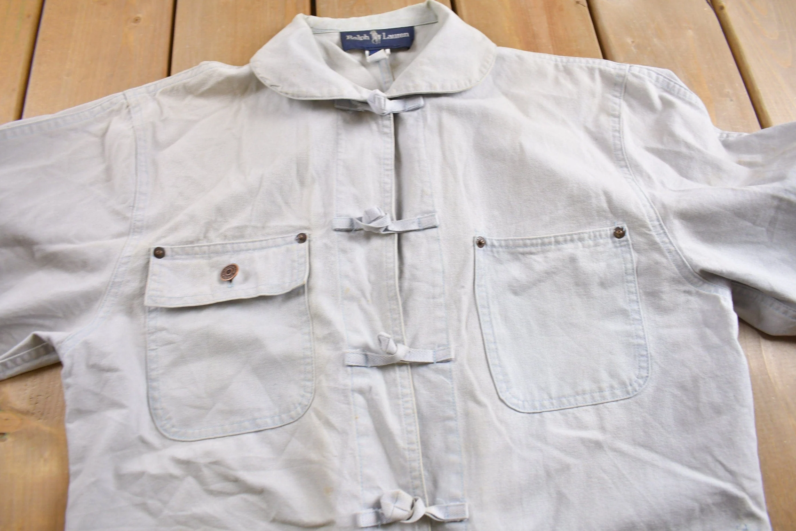 Vintage 1980s Ralph Lauren Lightweight Chore Coat Men's Small - Image 3
