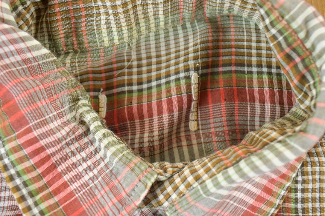 Vintage 1980s Red Plaid Western Button Up Shirt Men's Large - Image 3
