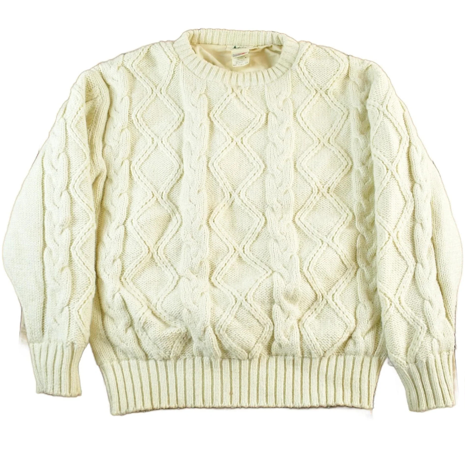 Vintage 1980s REI Lined Knit Crewneck Sweater Men's Medium