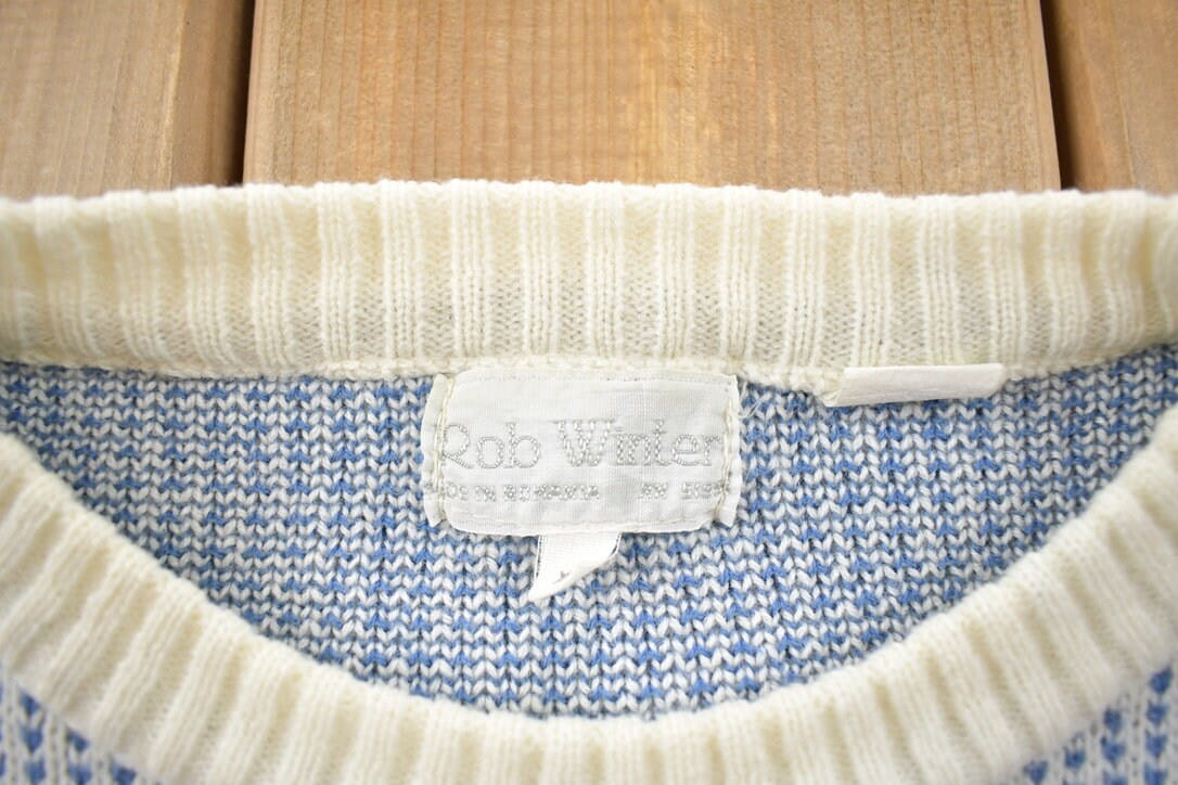Vintage 1980s Rob Winter Knit Crewneck Sweater Women's L - Image 6