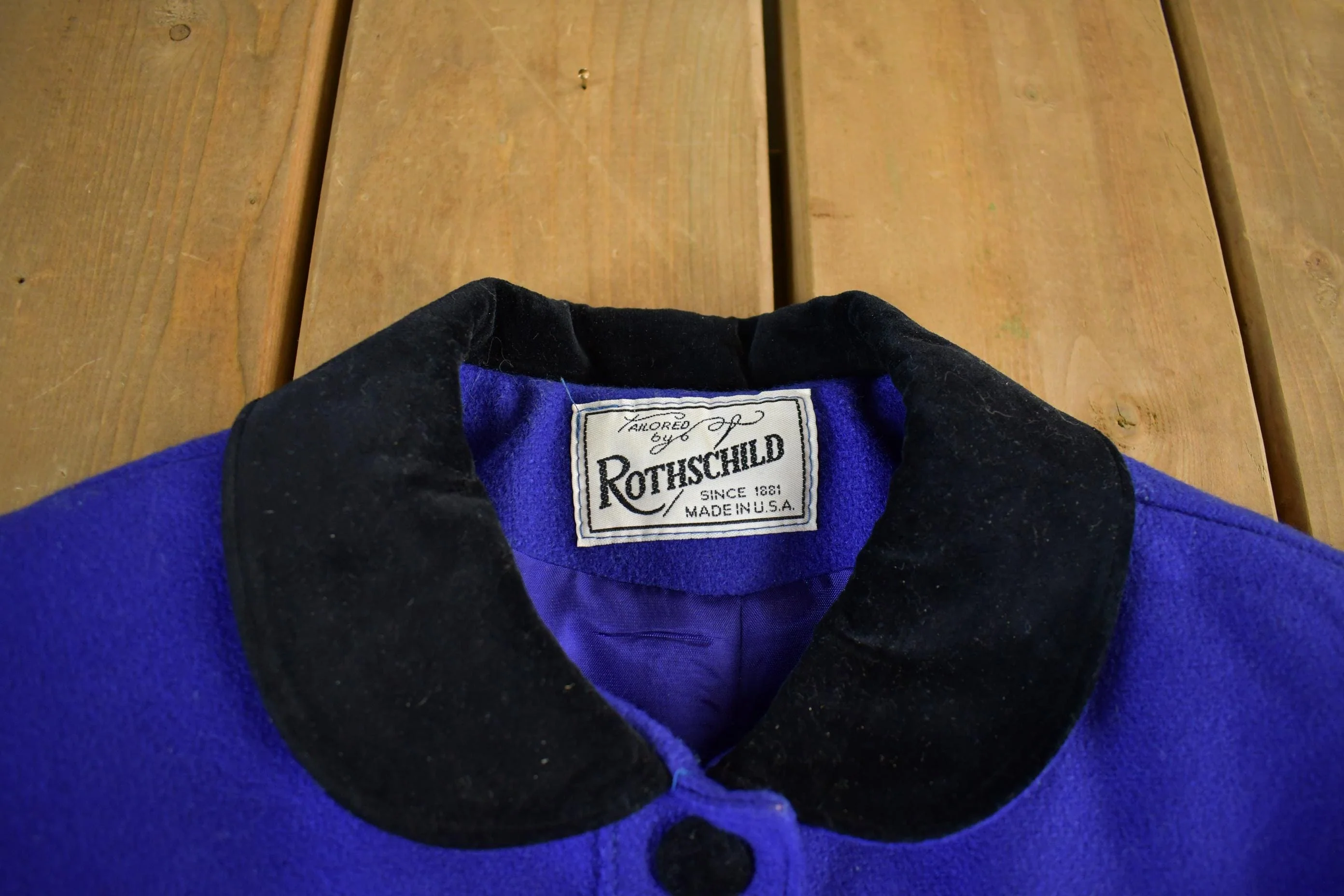 Vintage 1980s Rothschild Wool Princess Dress Coat Women's 12 - Image 5