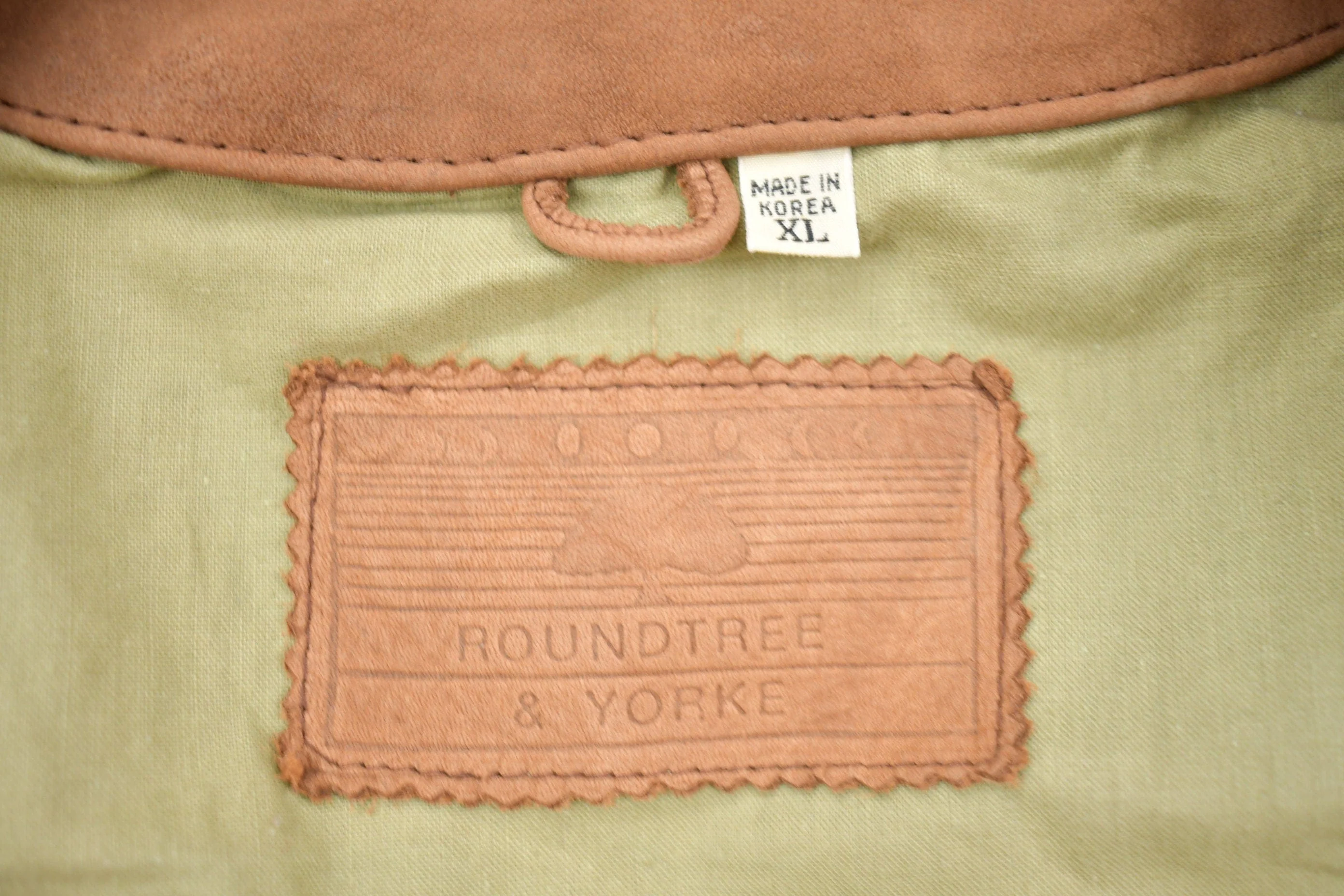 Vintage 1980s Roundtree & Yorke Brown Leather Vest Men's Medium - Image 3