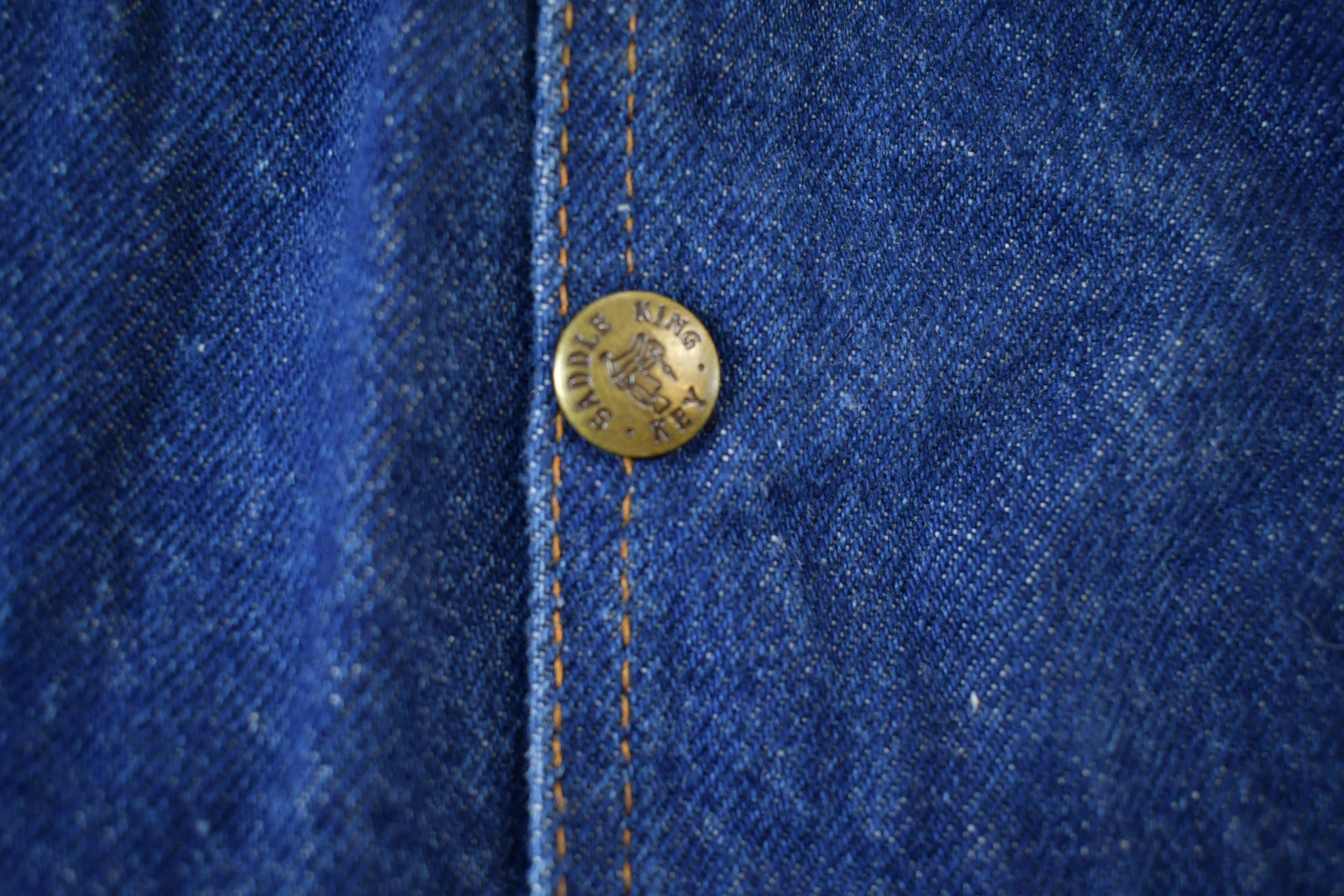 Vintage 1980s Saddle King Western Denim Vest Men's 2XL - Image 4