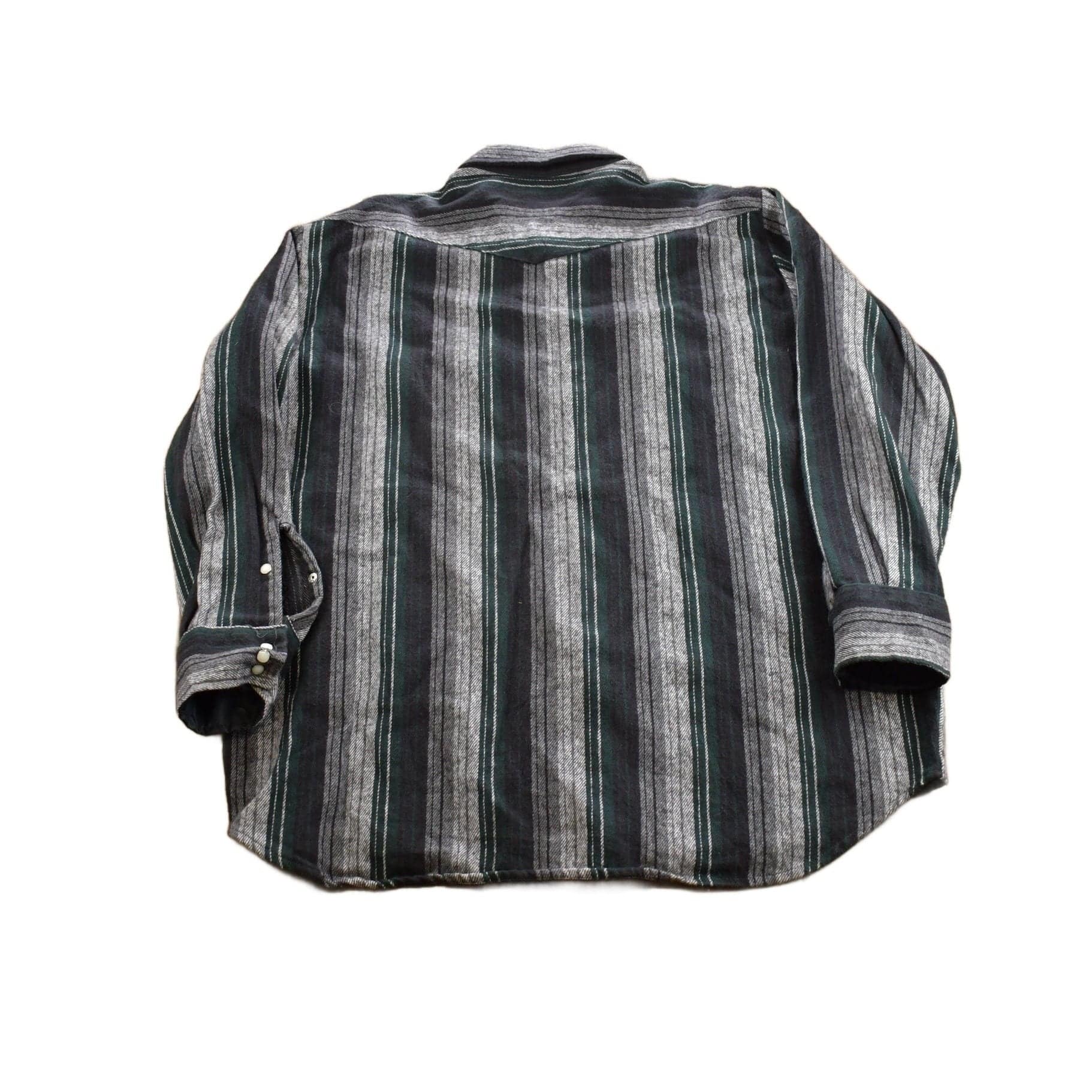 Vintage 1980s Saddle King Western Plaid Button Up Shirt Made In USA Men's Large - Image 2