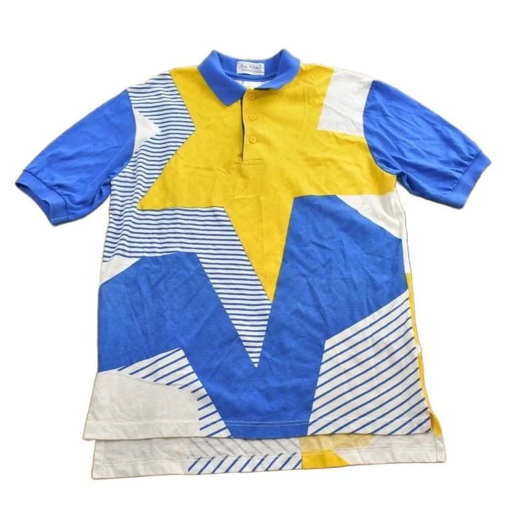 Vintage 1980s Sea Palms By Hartwell Collared Polo Shirt Men's Medium