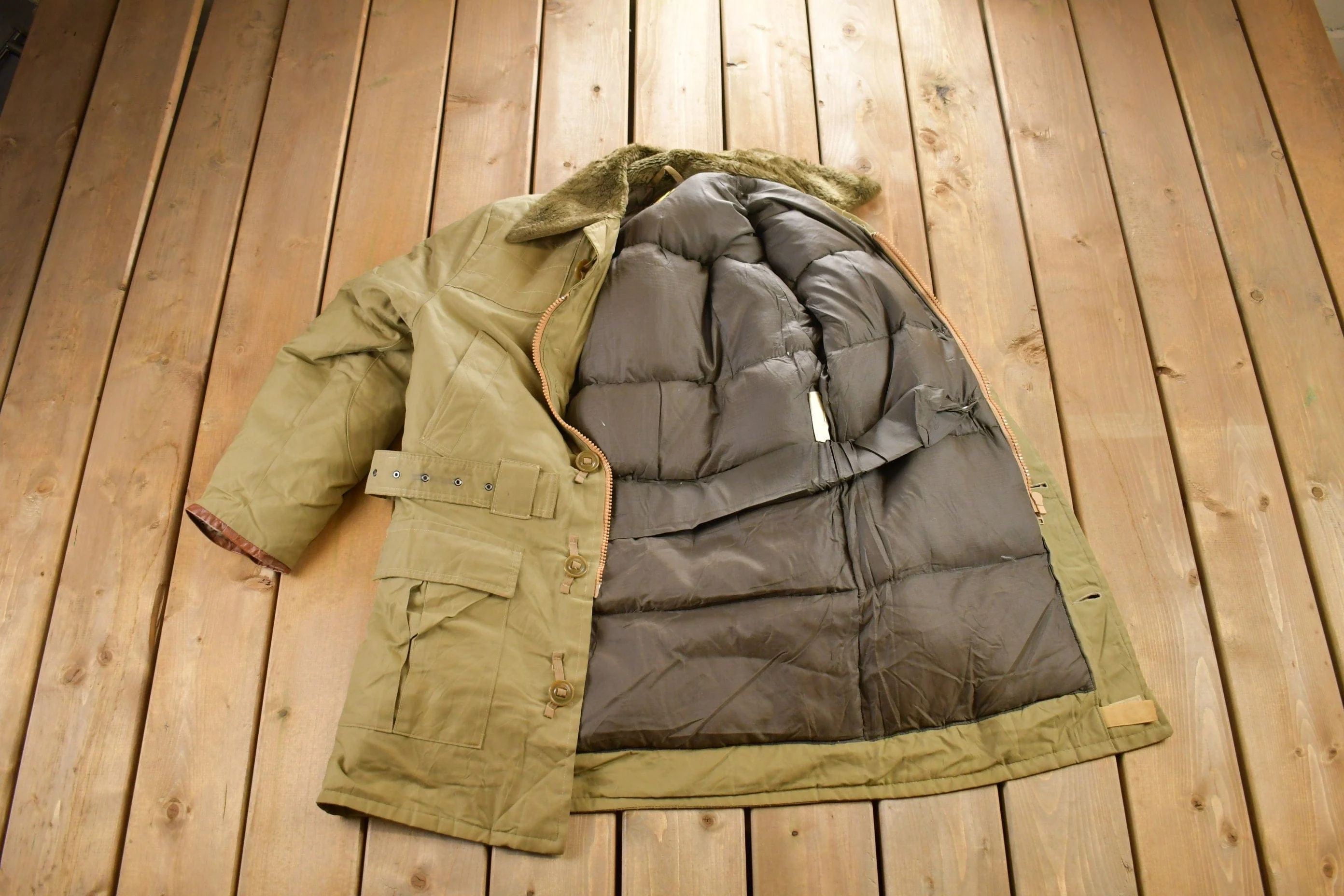 Vintage 1980s Sears Outdoorsman Puffer Jacket Men's Large - Image 3