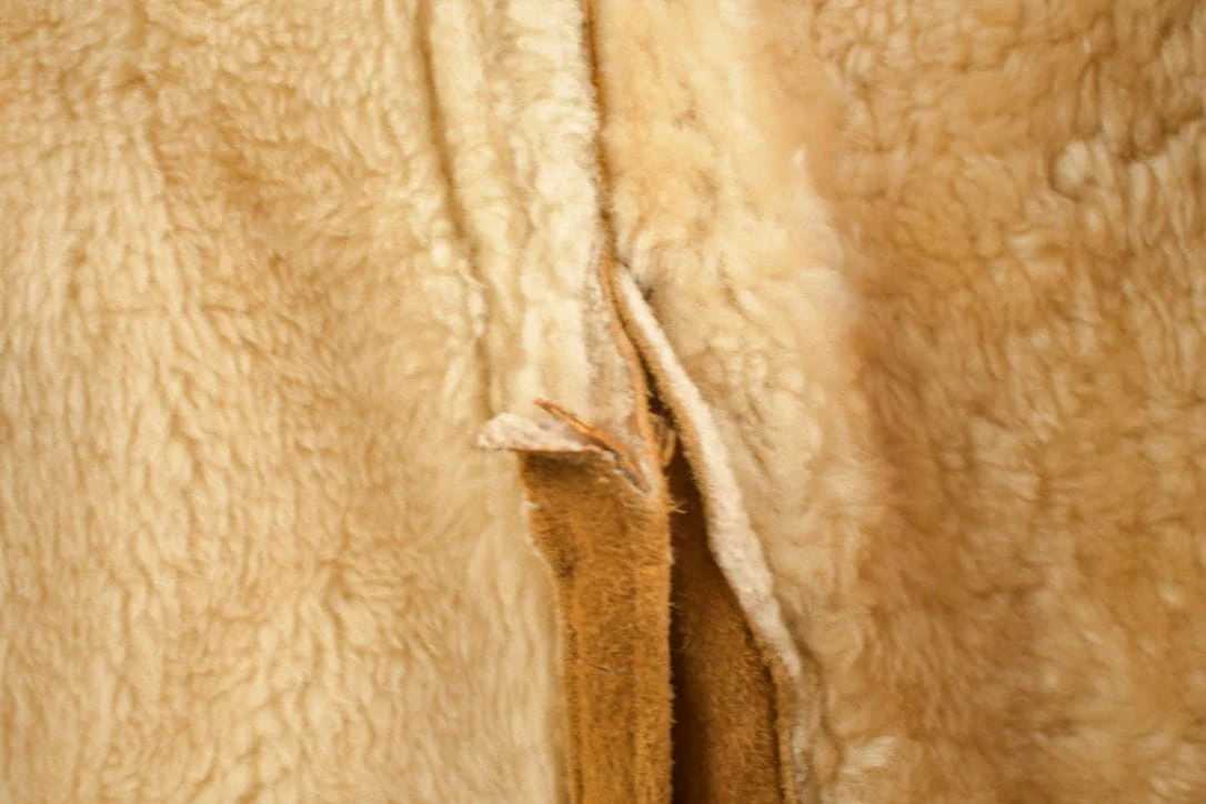 Vintage 1980s Sears The Leather Shearling Jacket Men's Large - Image 4