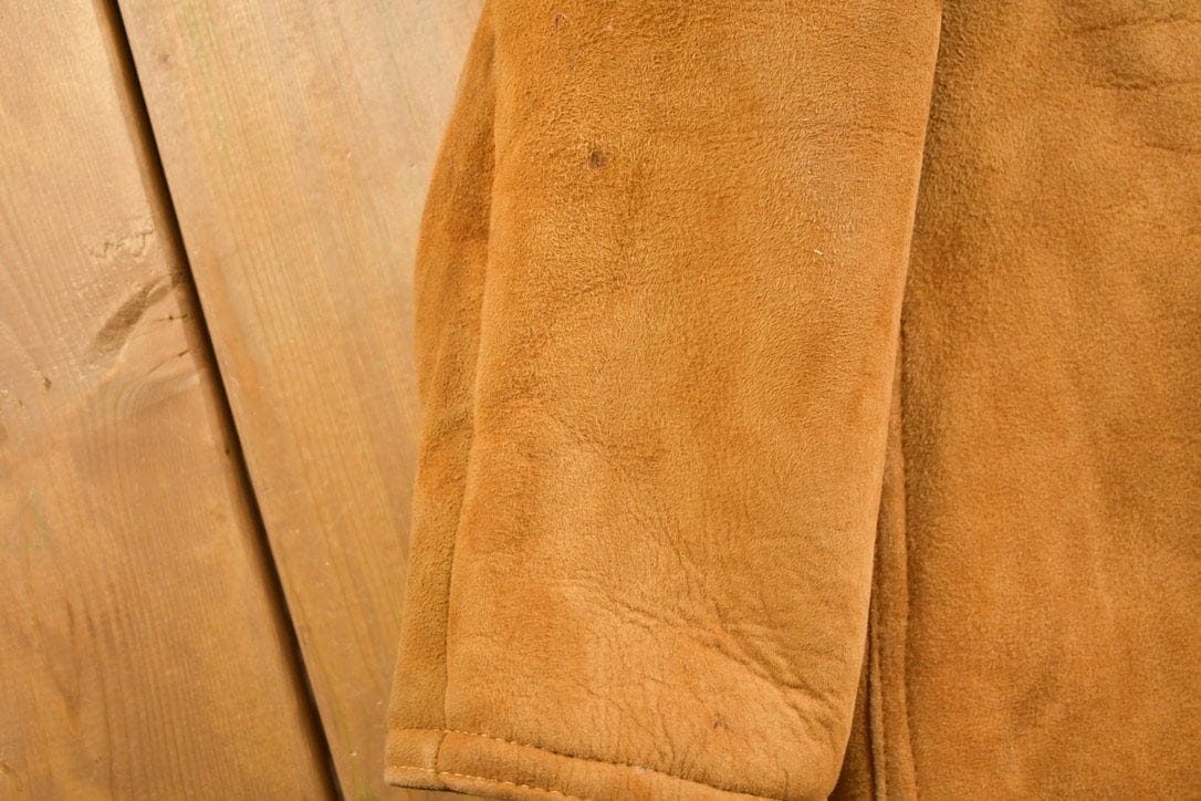 Vintage 1980s Sears The Leather Shearling Jacket Men's Large - Image 8