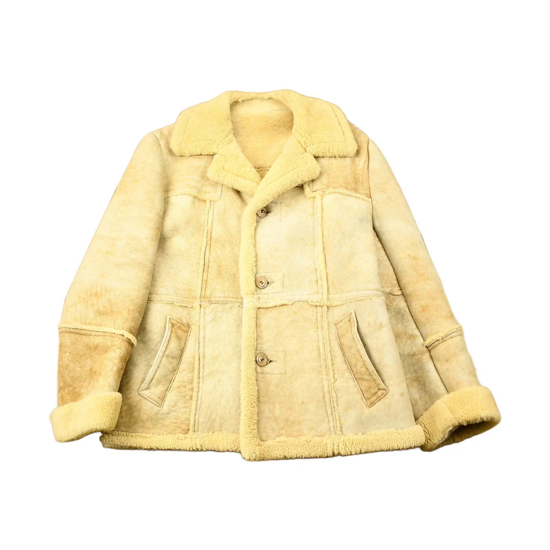 Vintage 1980s Sears The Mens Store Shearling Jacket Men's Large
