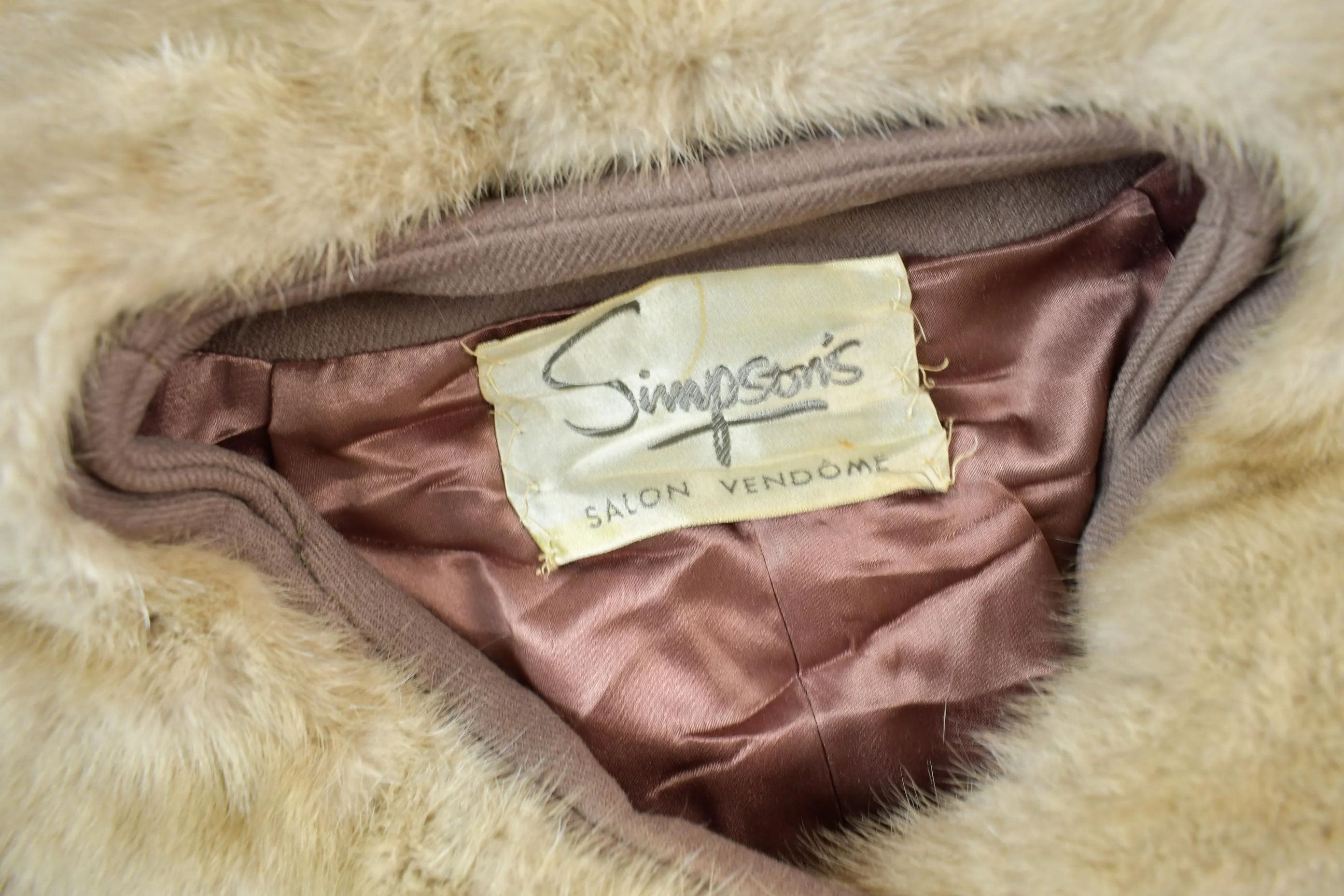 Vintage 1980s Simpsons Salon Vendome Full Length Wool Jacket - Image 5