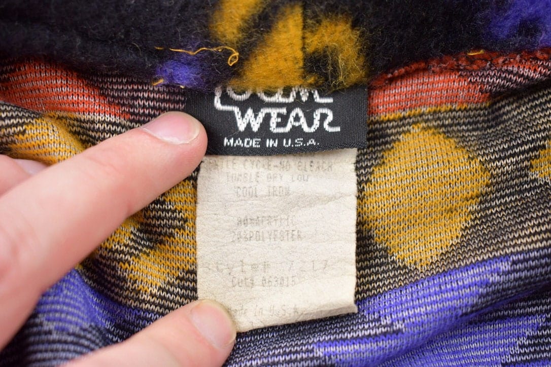 Vintage 1980s Southwestern Styel Loom Wear Acrylic Cardigan Sweater Men's Large - Image 3