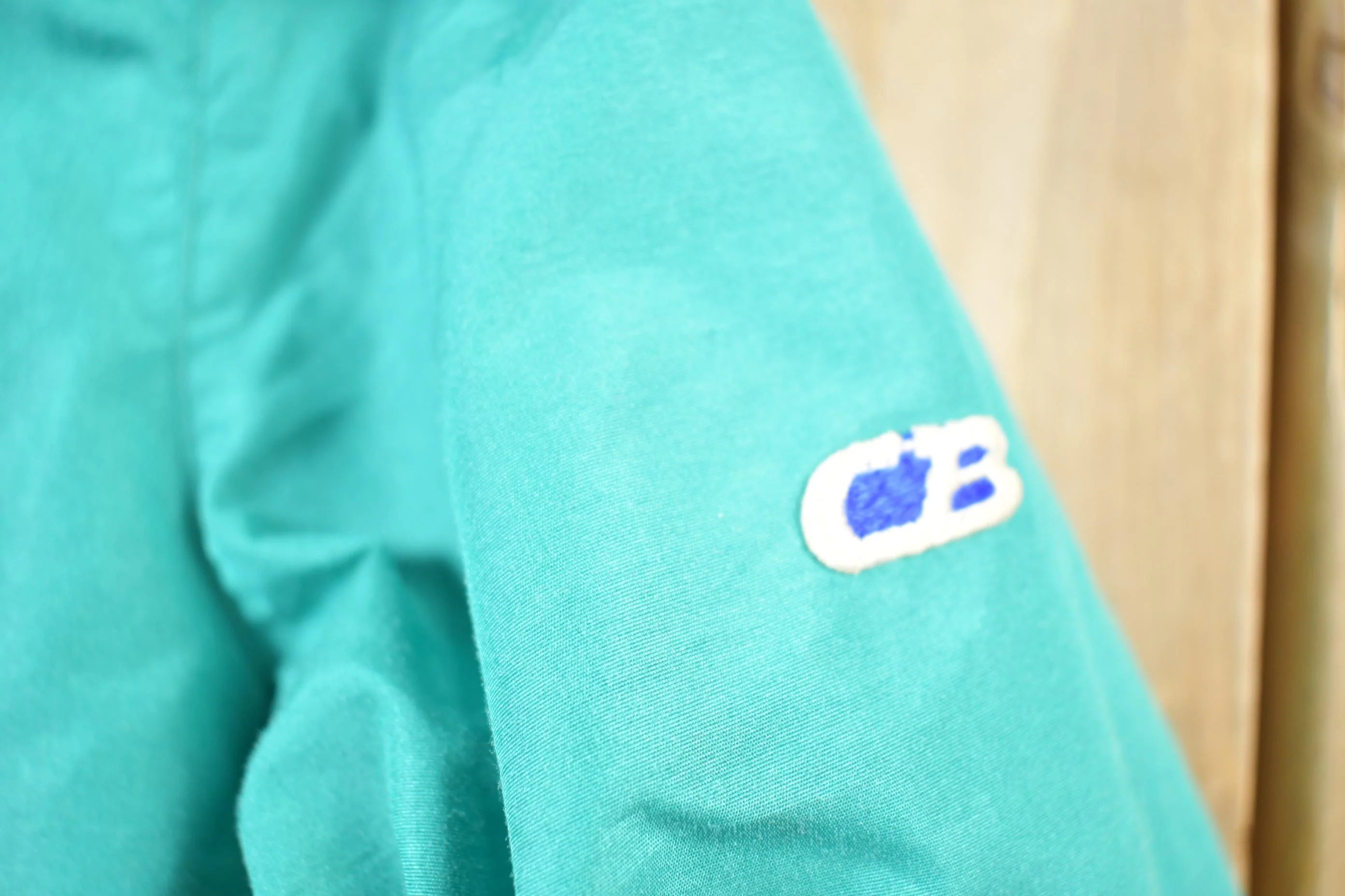 Vintage 1980s Sports B Mint Green Full Zip Windbreaker Jacket Men's Small - Image 6