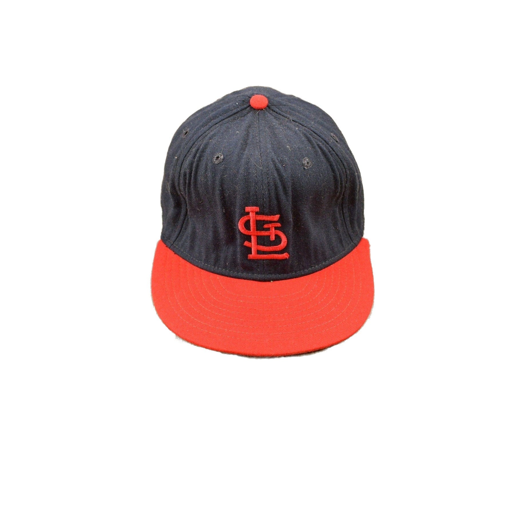 Vintage 1980s St Louis Cardinals MLB New Era Wool Fitted Hat Size 7 34