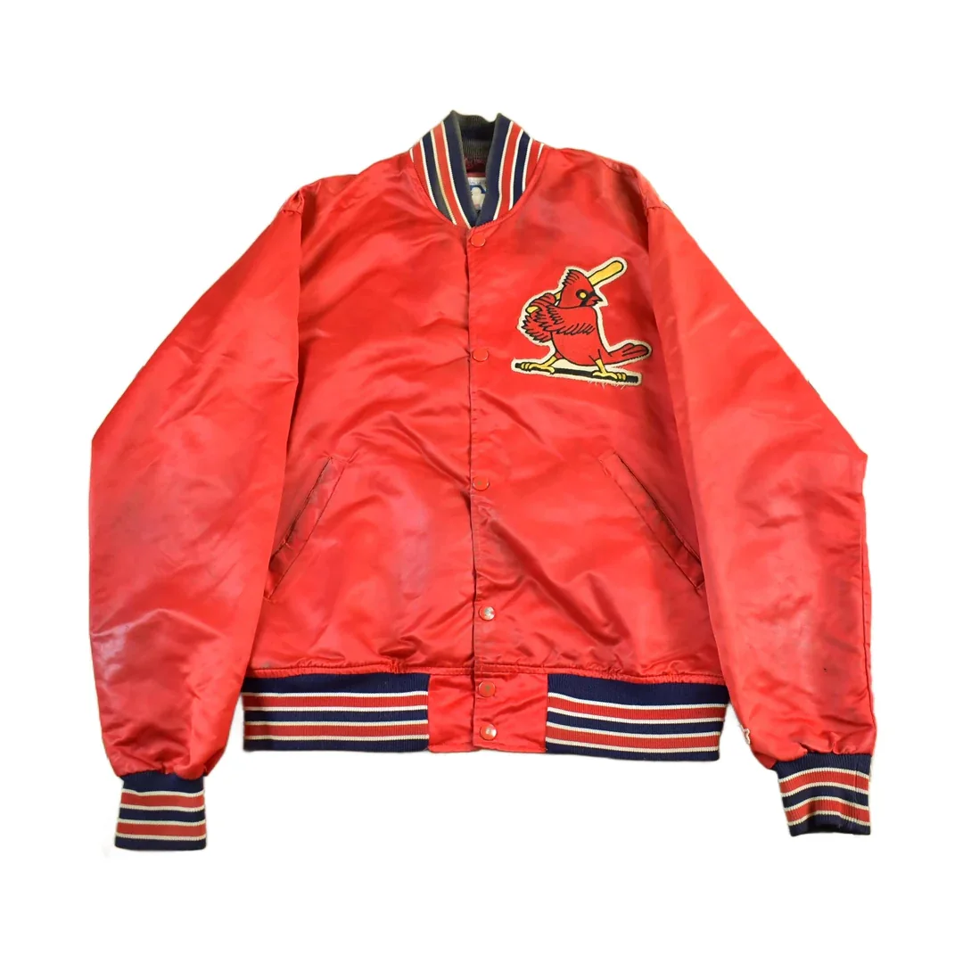 Vintage 1980s St. Louis Cardinals MLB Satin Starter Bomber Jacket Men's Medium