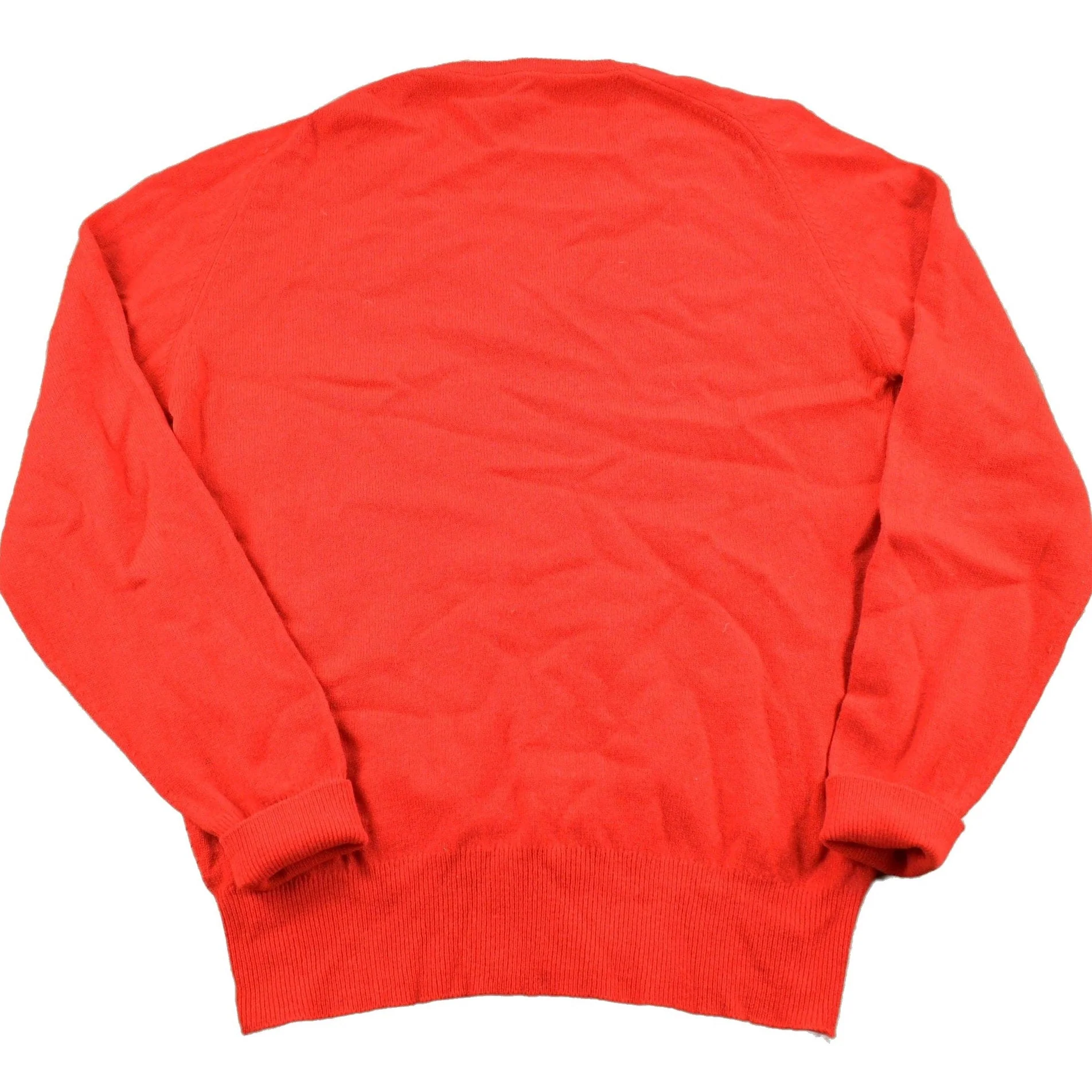 Vintage 1980s St Michael Pure New Wool Knit V-Neck Sweater Men's Large - Image 2