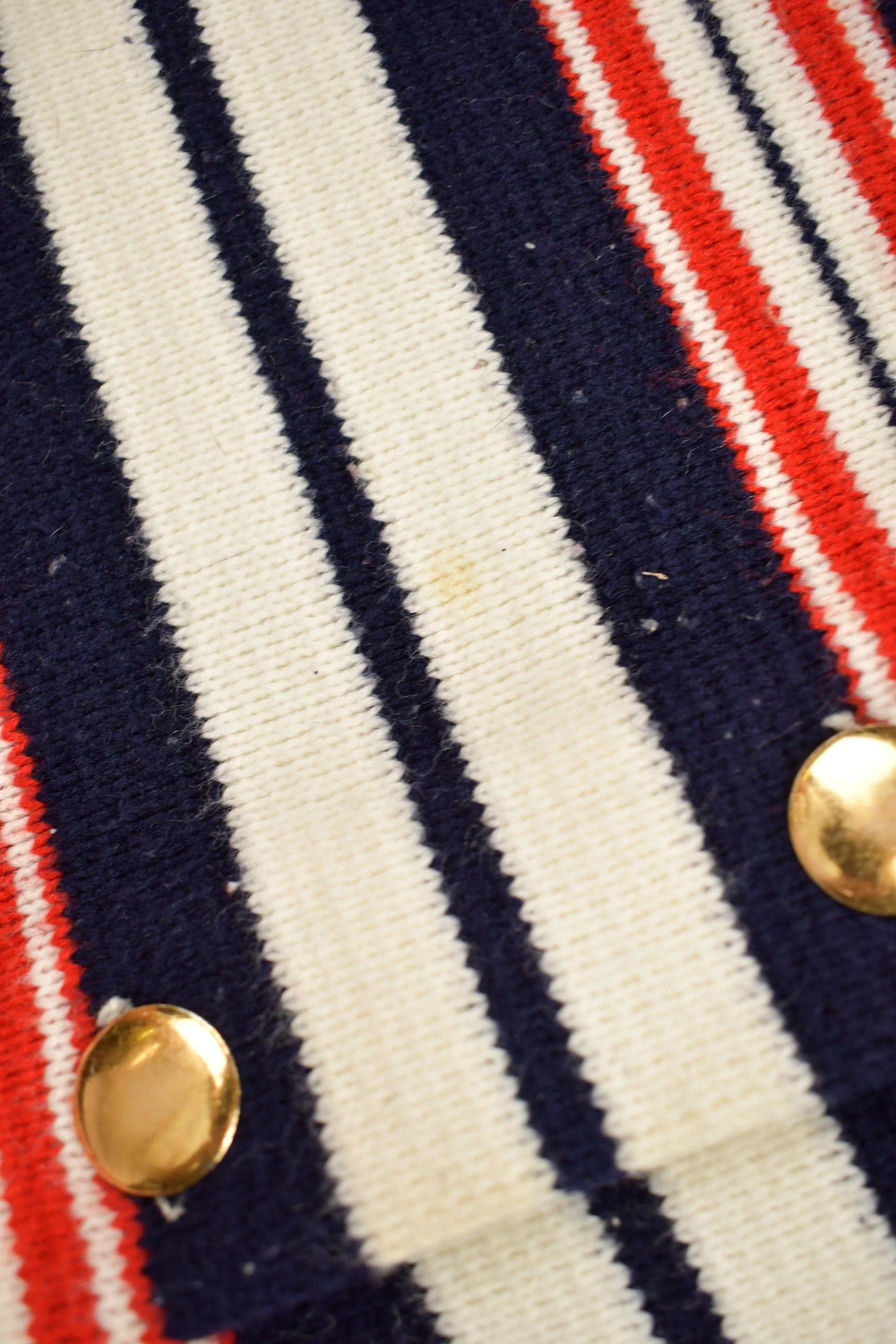 Vintage 1980s Striped Knitted Cardigan Sweater Women's M - Image 3