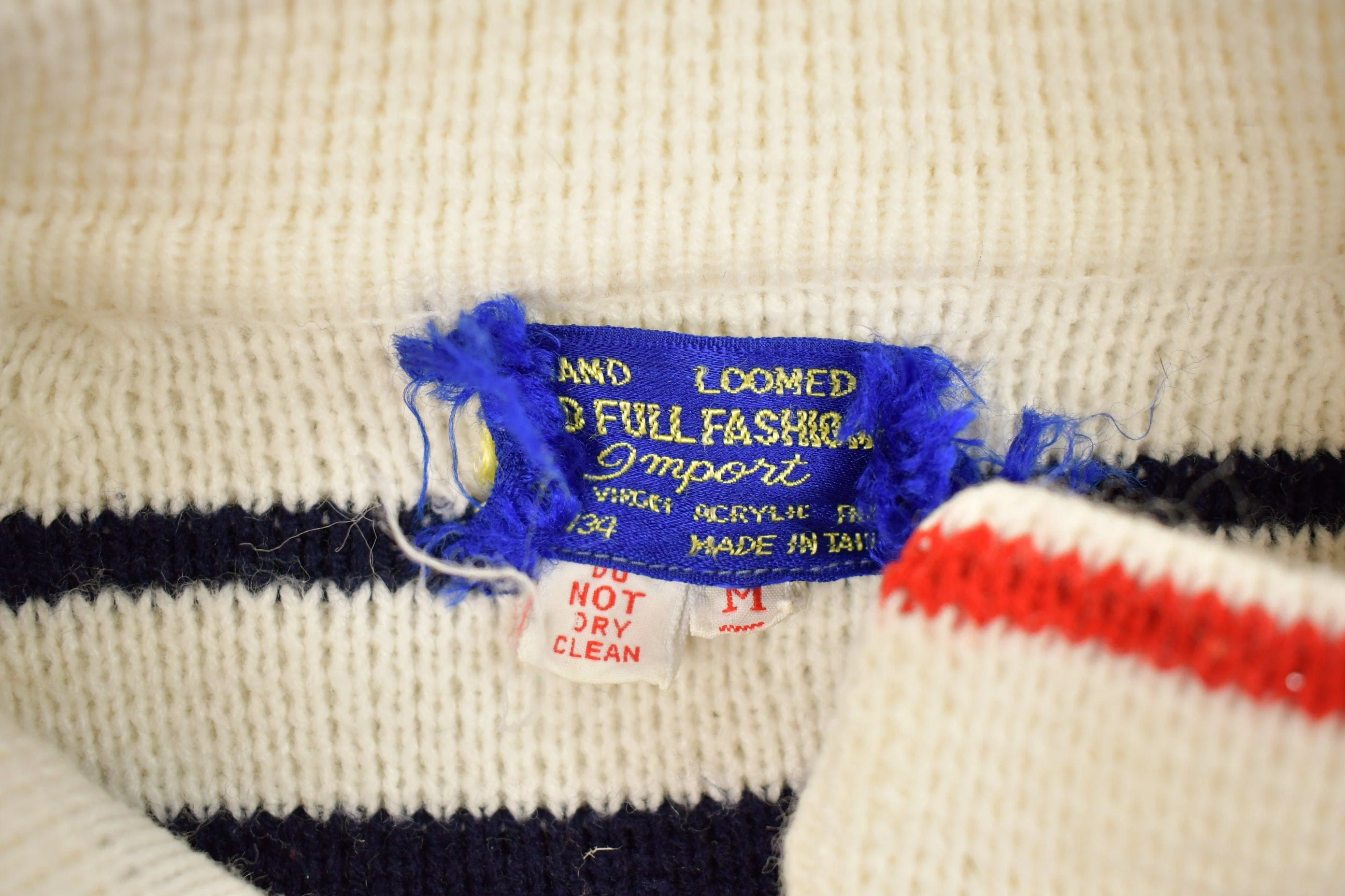 Vintage 1980s Striped Knitted Cardigan Sweater Women's M - Image 4