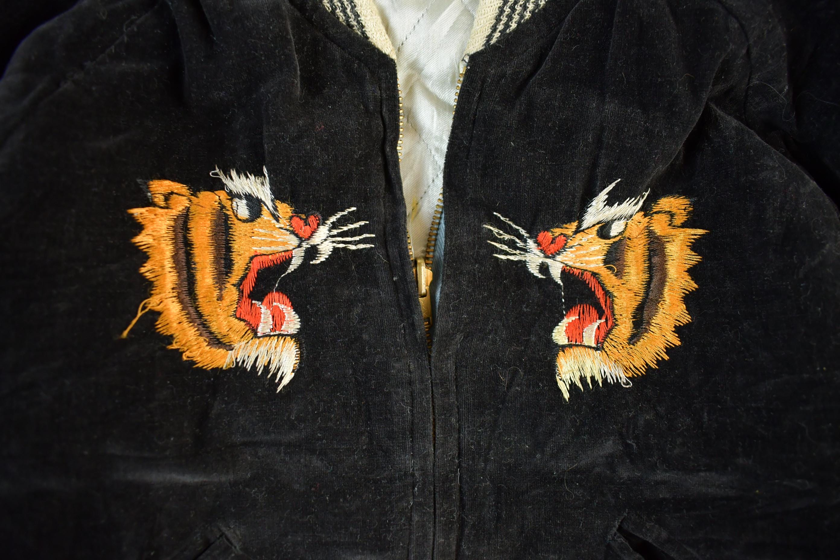 Vintage 1980s Sukajan USA Japan Souvinir Bomber Jacket Toddler-Youth XS - Image 3