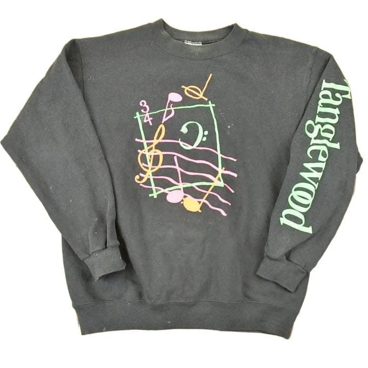 Vintage 1980s Tanglewood Abstract Graphic Print Crewneck Sweatshirt Men's M