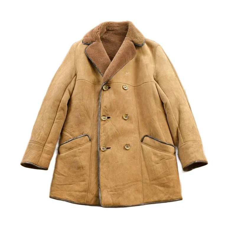 Vintage 1980s Tanns Of Taunton Lambskin Fur Lined Jacket Men's Medium