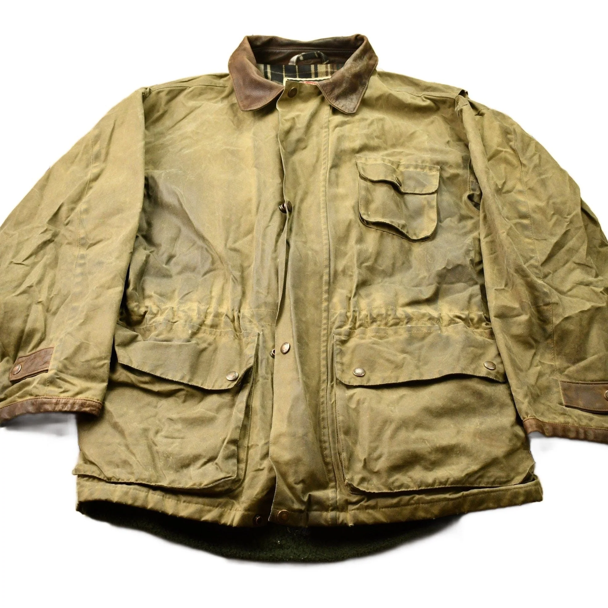 Vintage 1980s The Australia Outback Collection Waxed Leather Jacket Men's Medium
