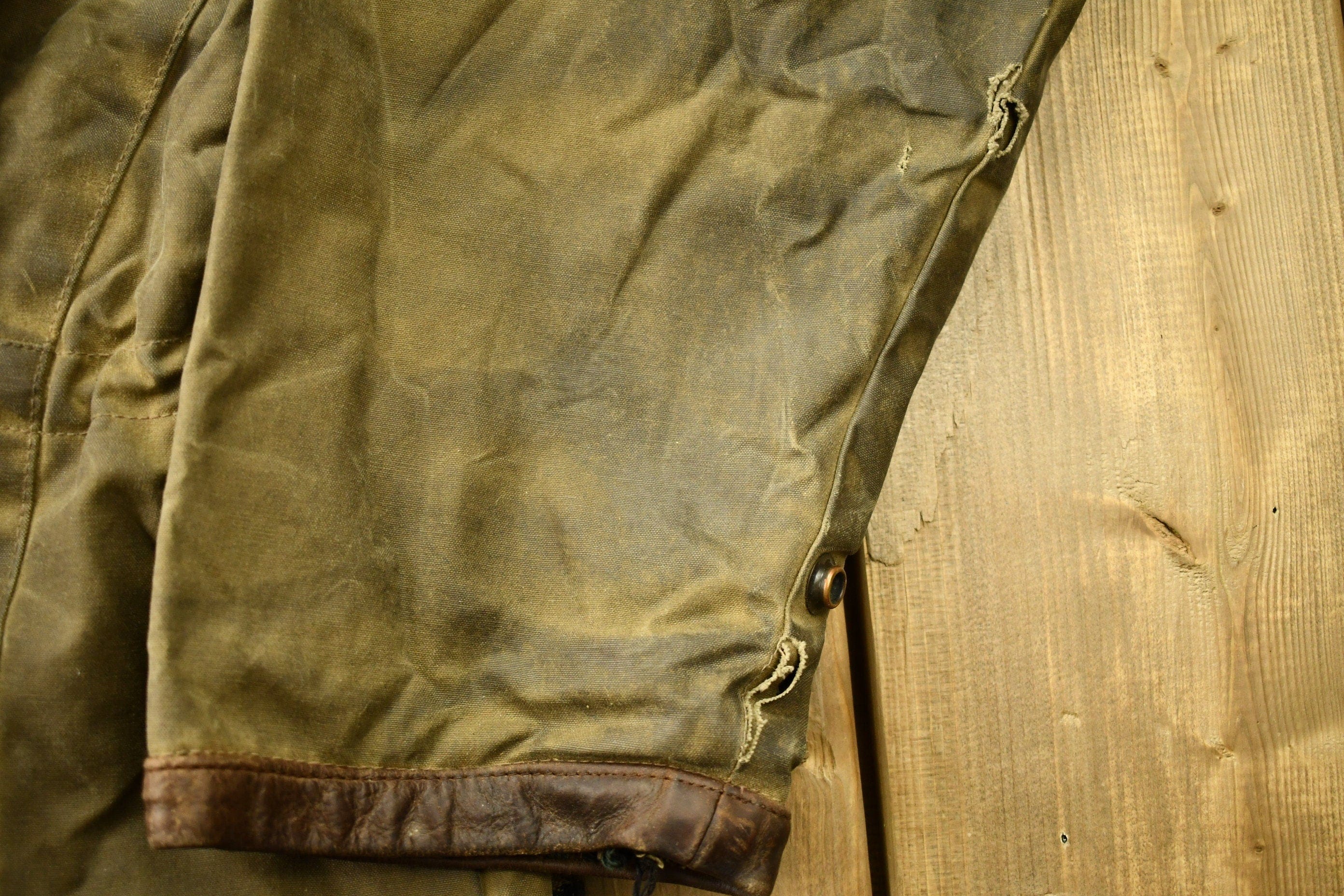 Vintage 1980s The Australia Outback Collection Waxed Leather Jacket Men's Medium - Image 4