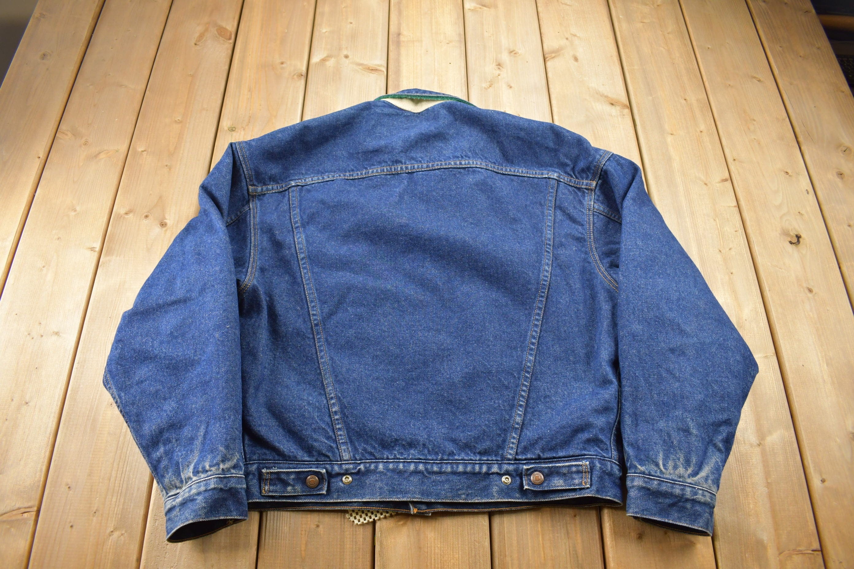 Vintage 1980s The Hudsons Bay Levi's Reversible Jean Jacket Men's Large - Image 4