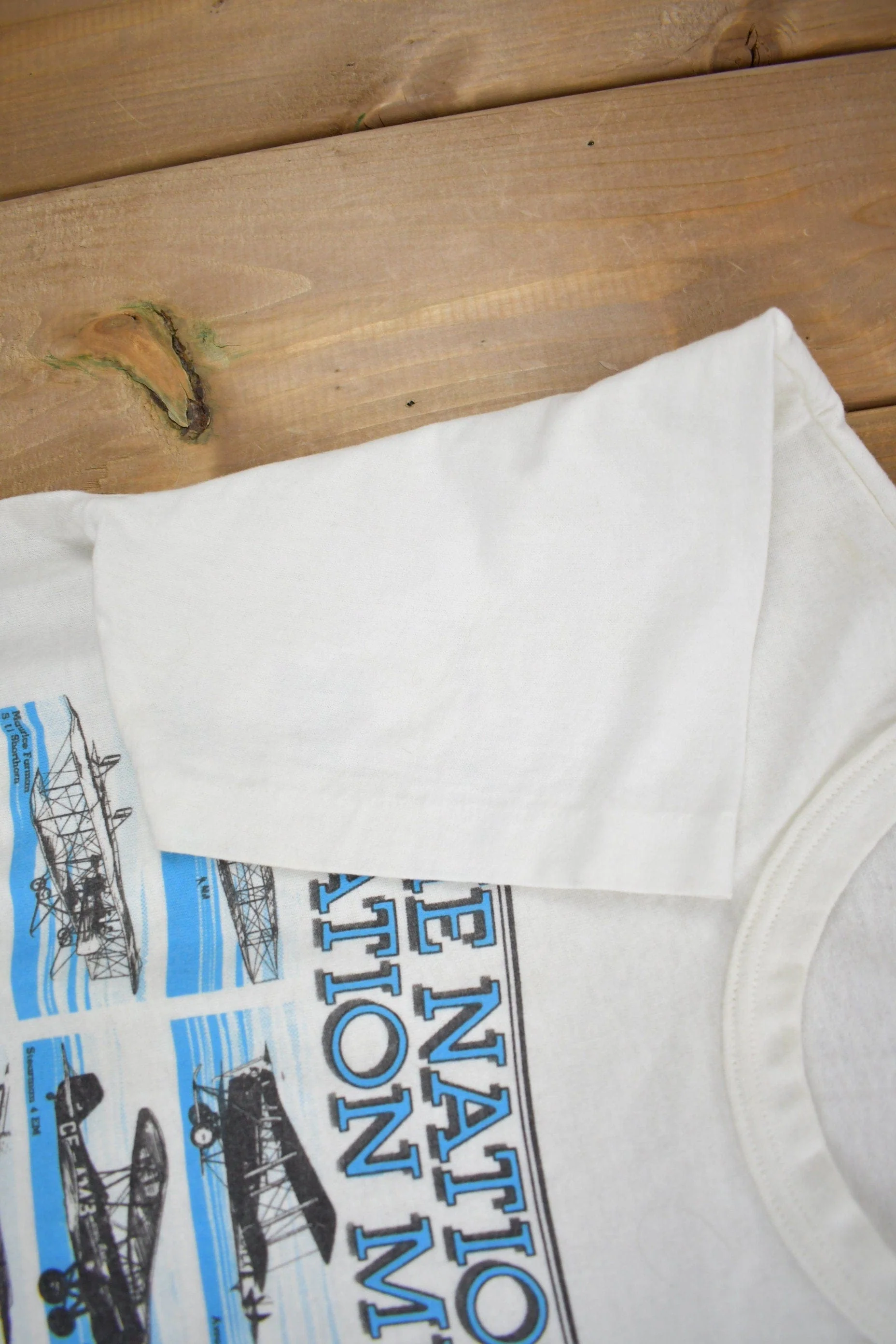 Vintage 1980s The National Aviation Museum Of Canada Graphic T Shirt Men's Small - Image 5