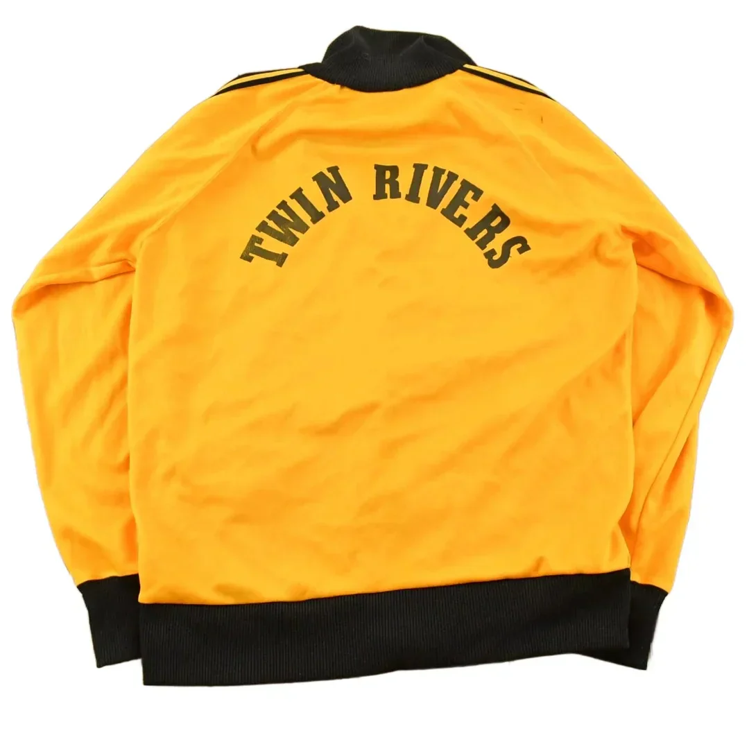 Vintage 1980s Tonix Twin Rivers Baseball Track Jacket Sweatshirt Men's Large - Image 2