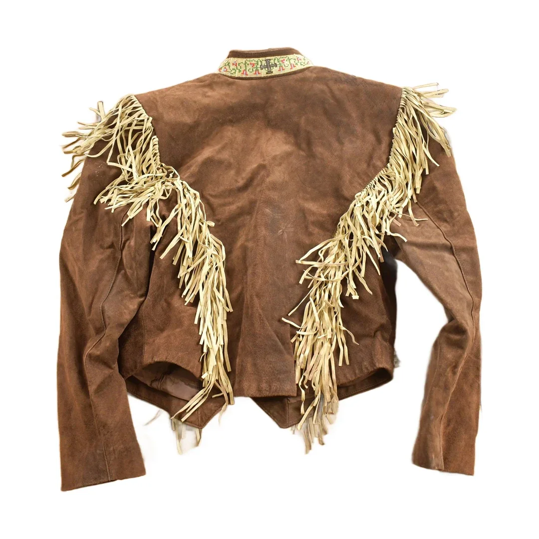 Vintage 1980s Tony Lama Americana Suede Fringe Jacket - Image 2