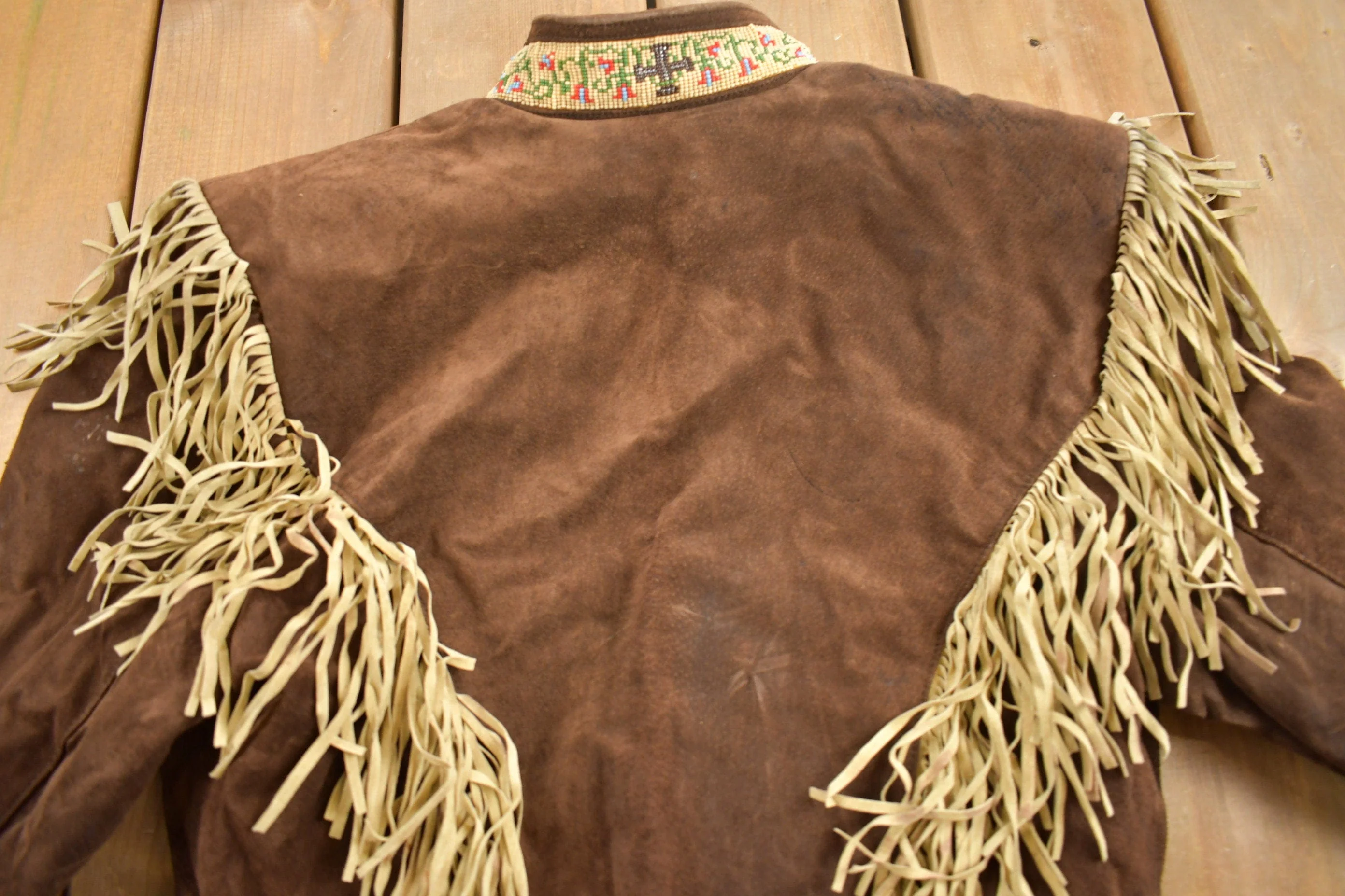 Vintage 1980s Tony Lama Americana Suede Fringe Jacket - Image 5