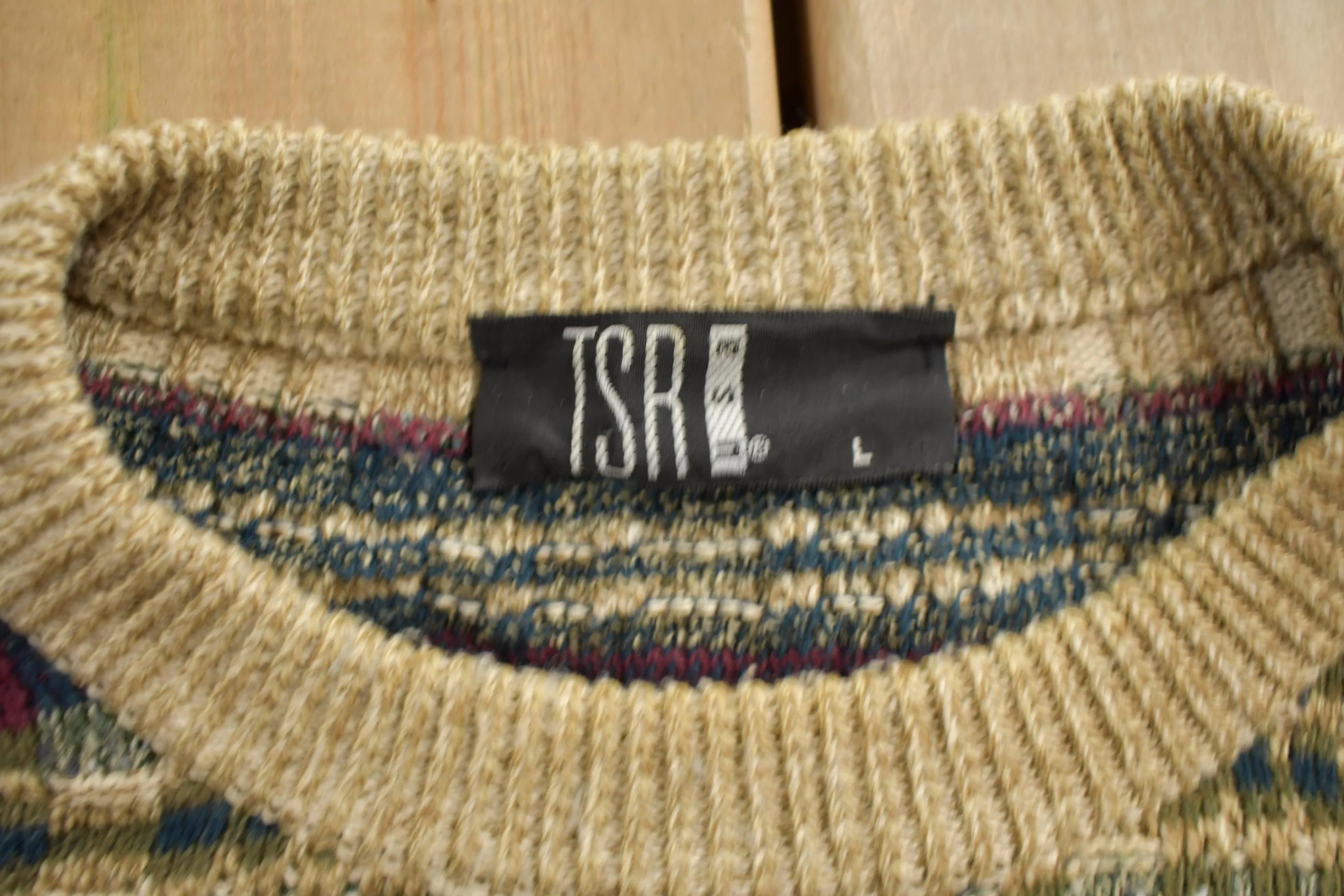 Vintage 1980s TSR USA Knitted Crewneck Sweater Men's Large - Image 3