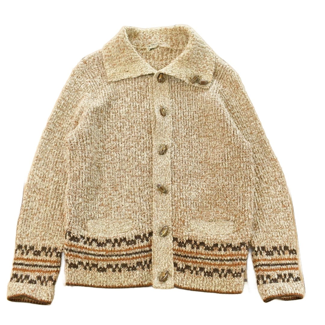 Vintage 1980s Tundra Wool Knit Cardigan Sweater Men's Medium