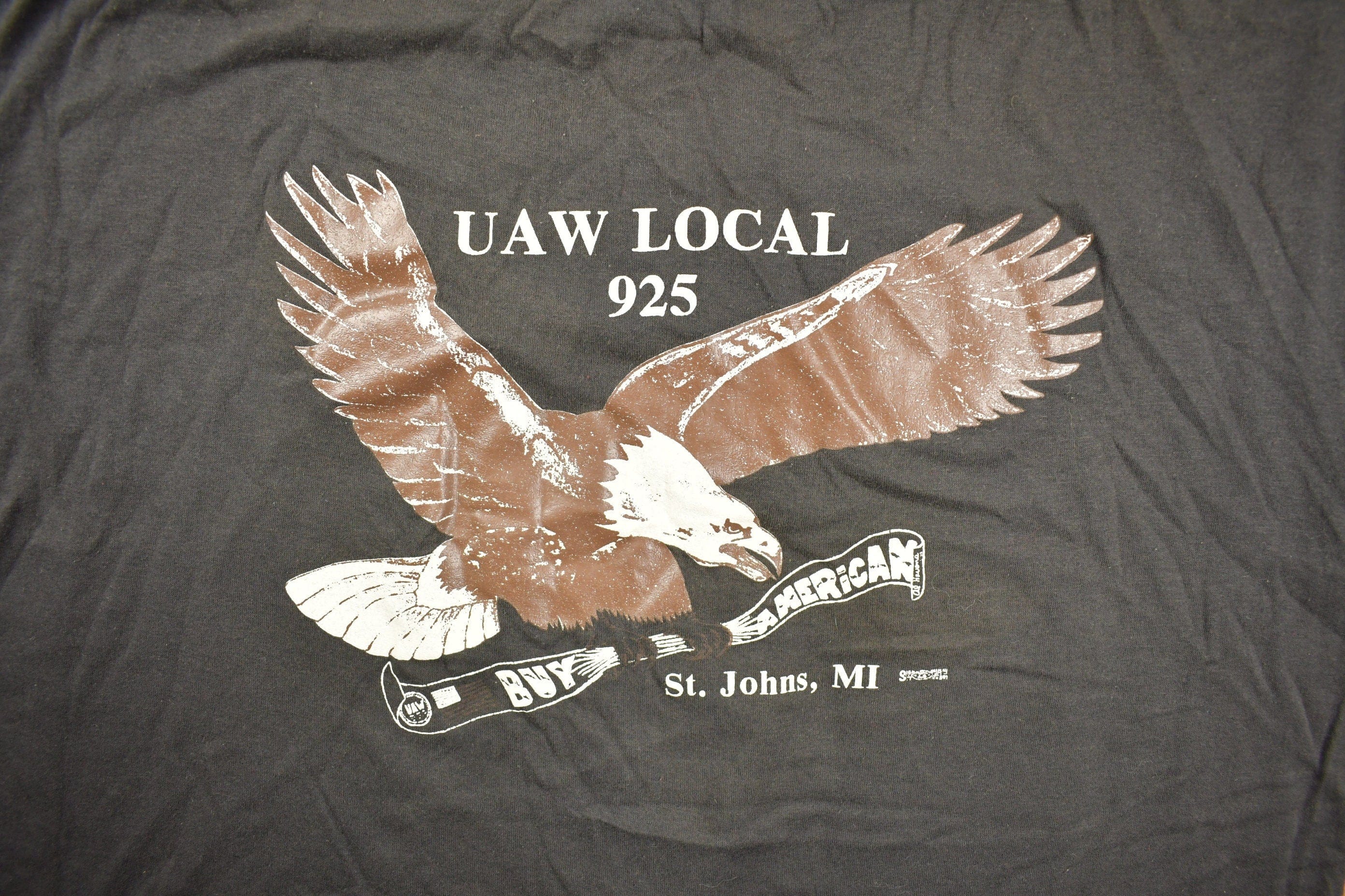 Vintage 1980s UAW Local 925 St Johns Graphic T Shirt Men's XL - Image 4