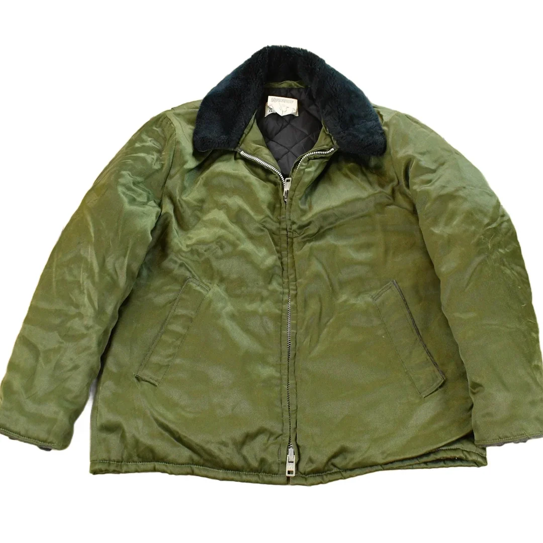Vintage 1980s Uniforms Unlimited Sherpa Collar Flight Jacket Men's Medium