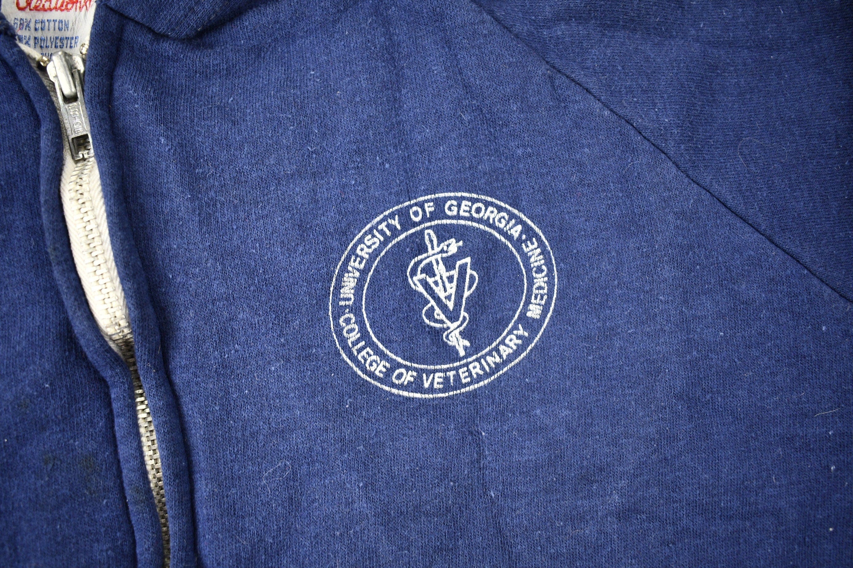 Vintage 1980s University of Georgia Collegiate Raglan Hoodie Women's S - Image 3