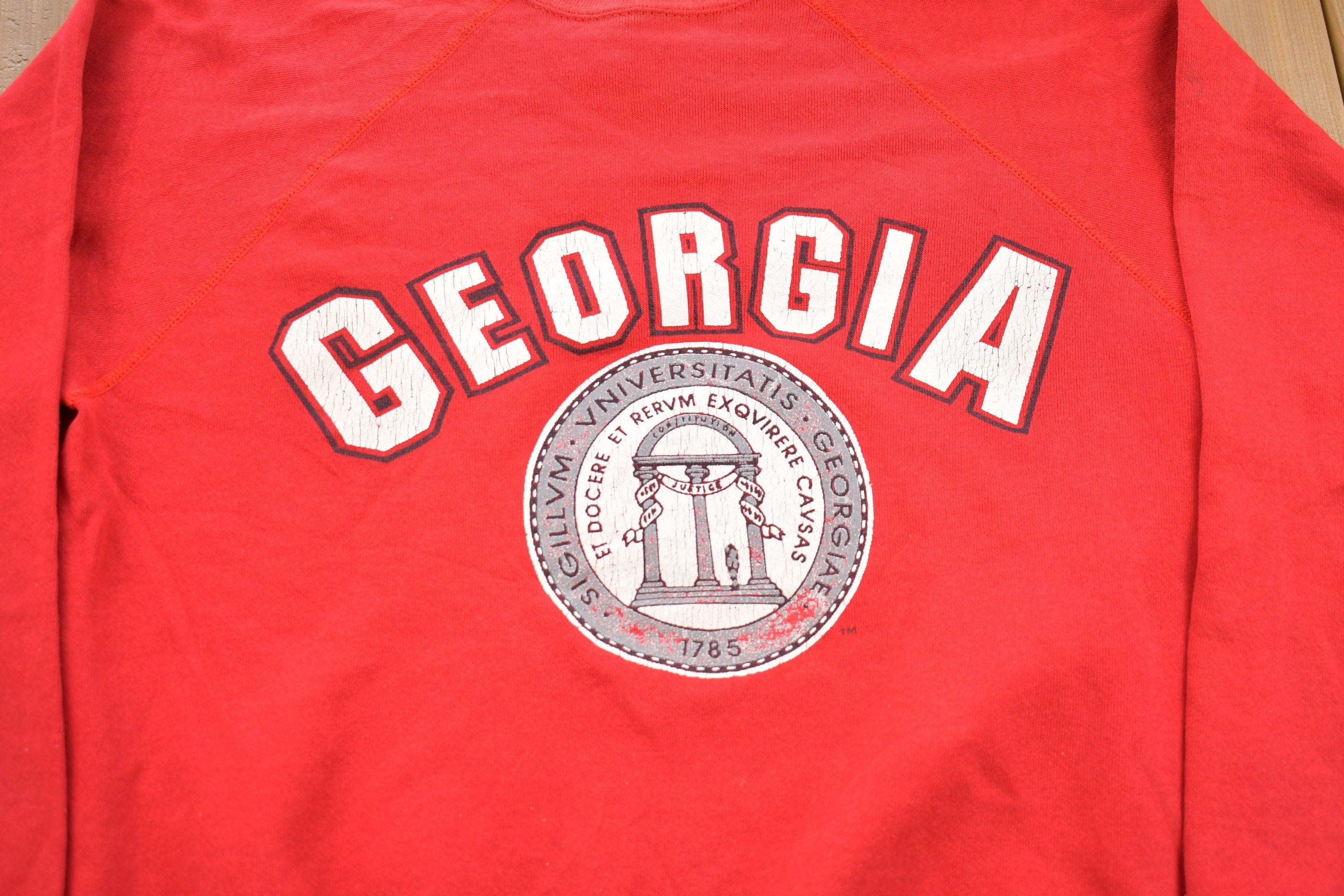 Vintage 1980s University of Georgia Graphic Collegiate Crewneck Men's Large - Image 3
