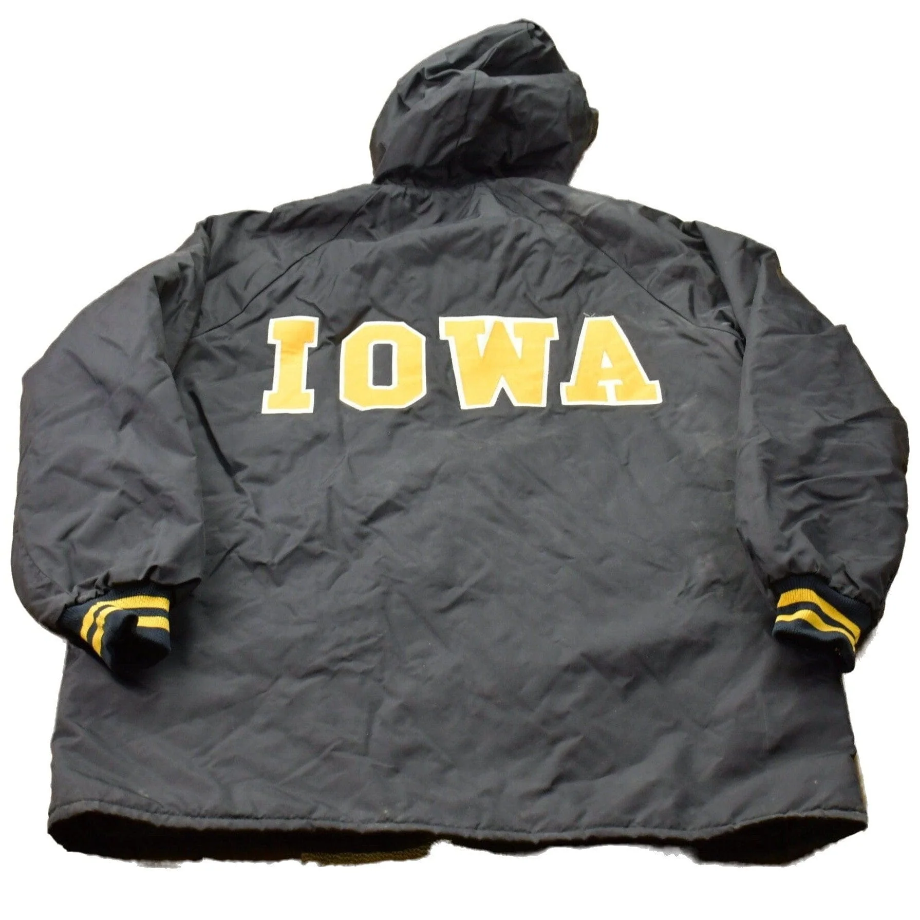 Vintage 1980s University of Iowa Hawkeyes Collegiate Jacket Men's XL - Image 2