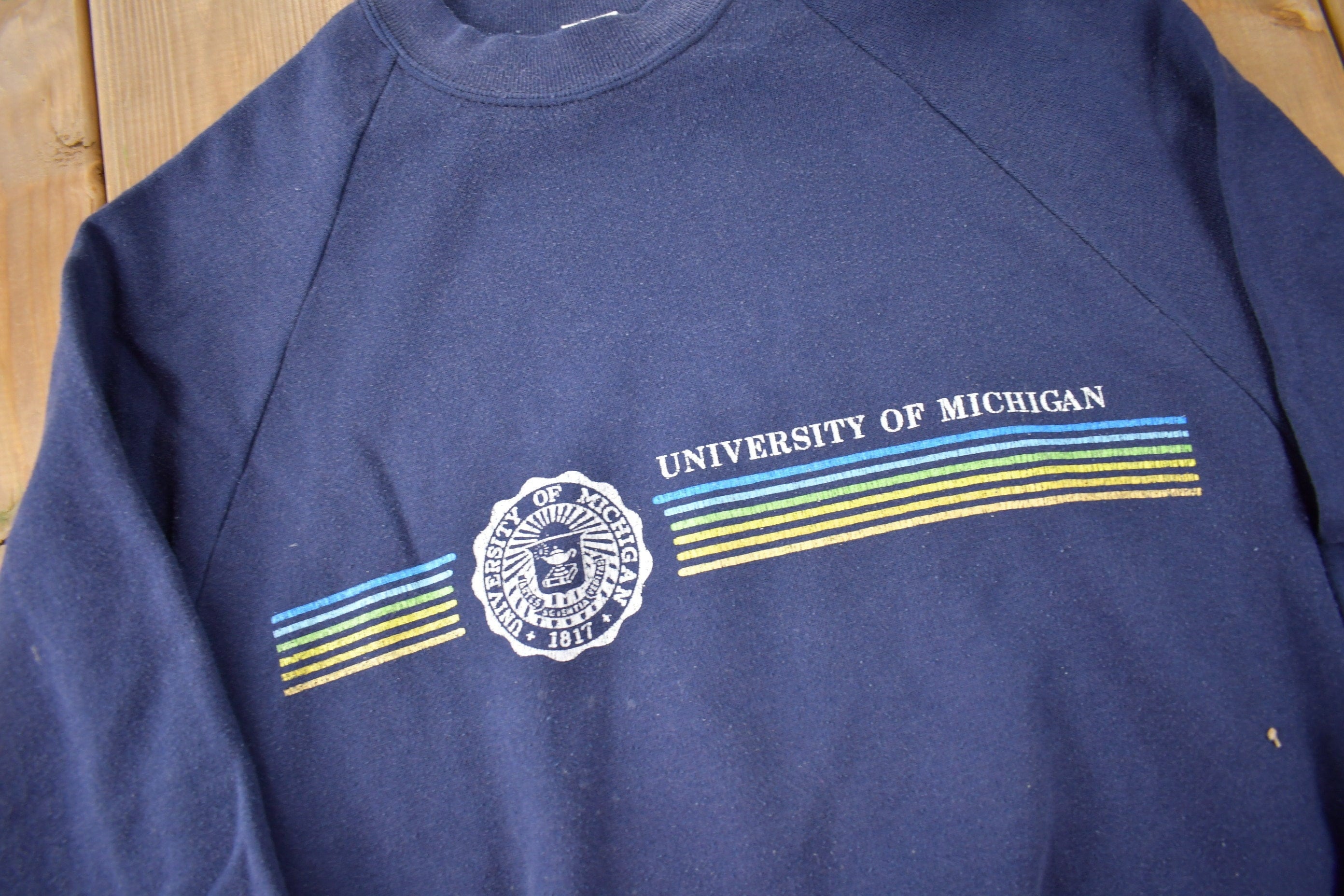 Vintage 1980s University Of Michigan Collegiate Crewneck Men's S - Image 3