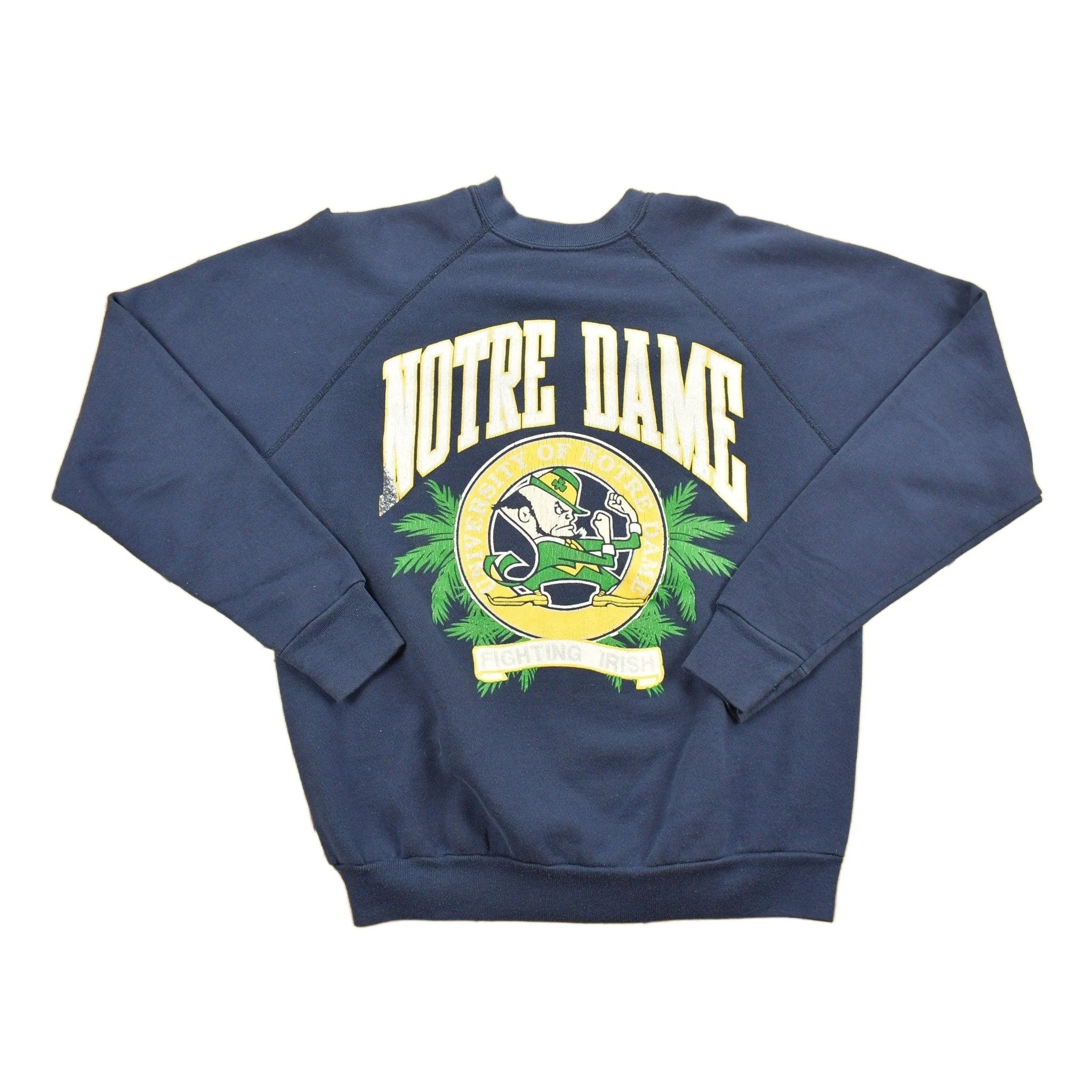 Vintage 1980s University Of Notre Dame Fighting Irish Raglan Sweatshirt Men's L