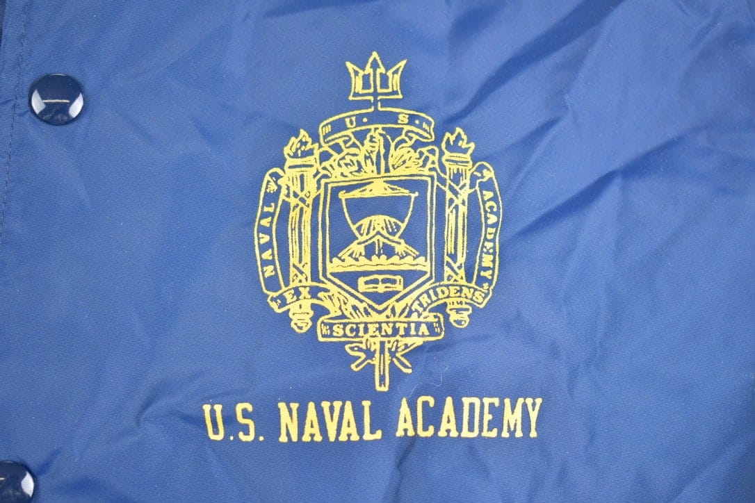 Vintage 1980s US Naval Academy Champion Windbreaker Jacket Men's Large - Image 3