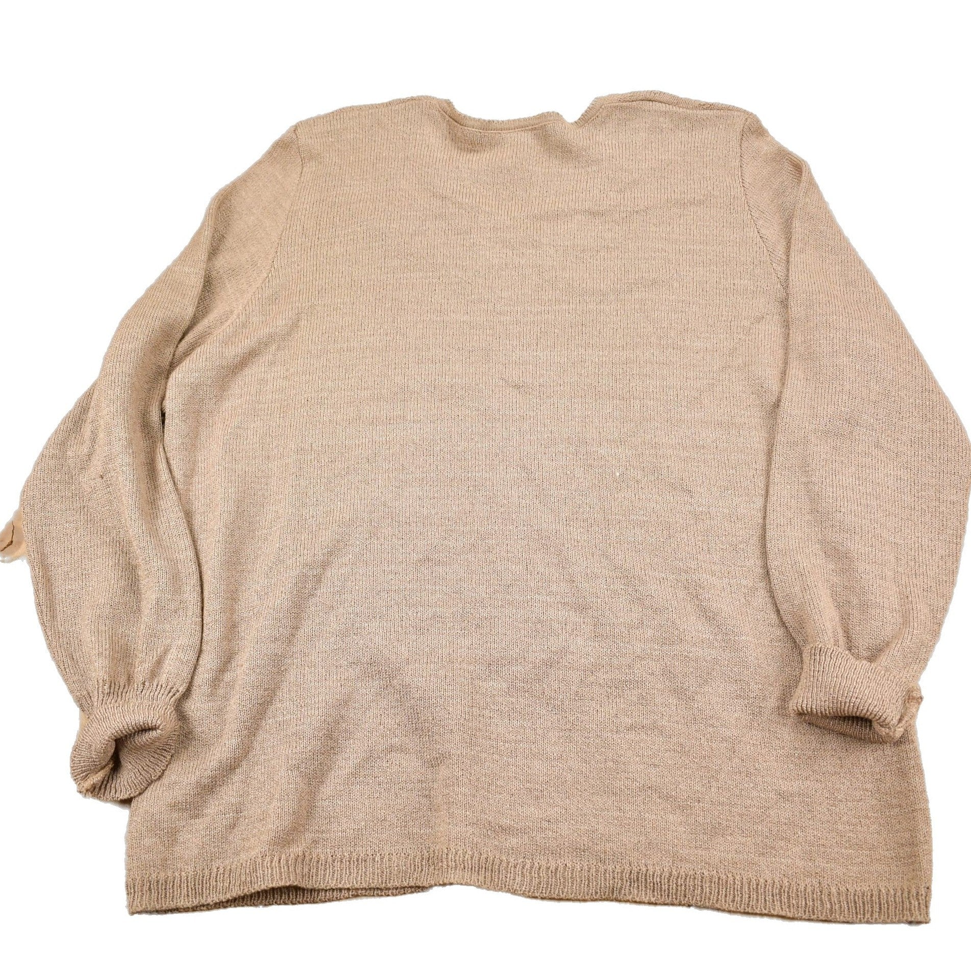 Vintage 1980s V-Neck Yarn Knit Sweater Men's XL - Image 2