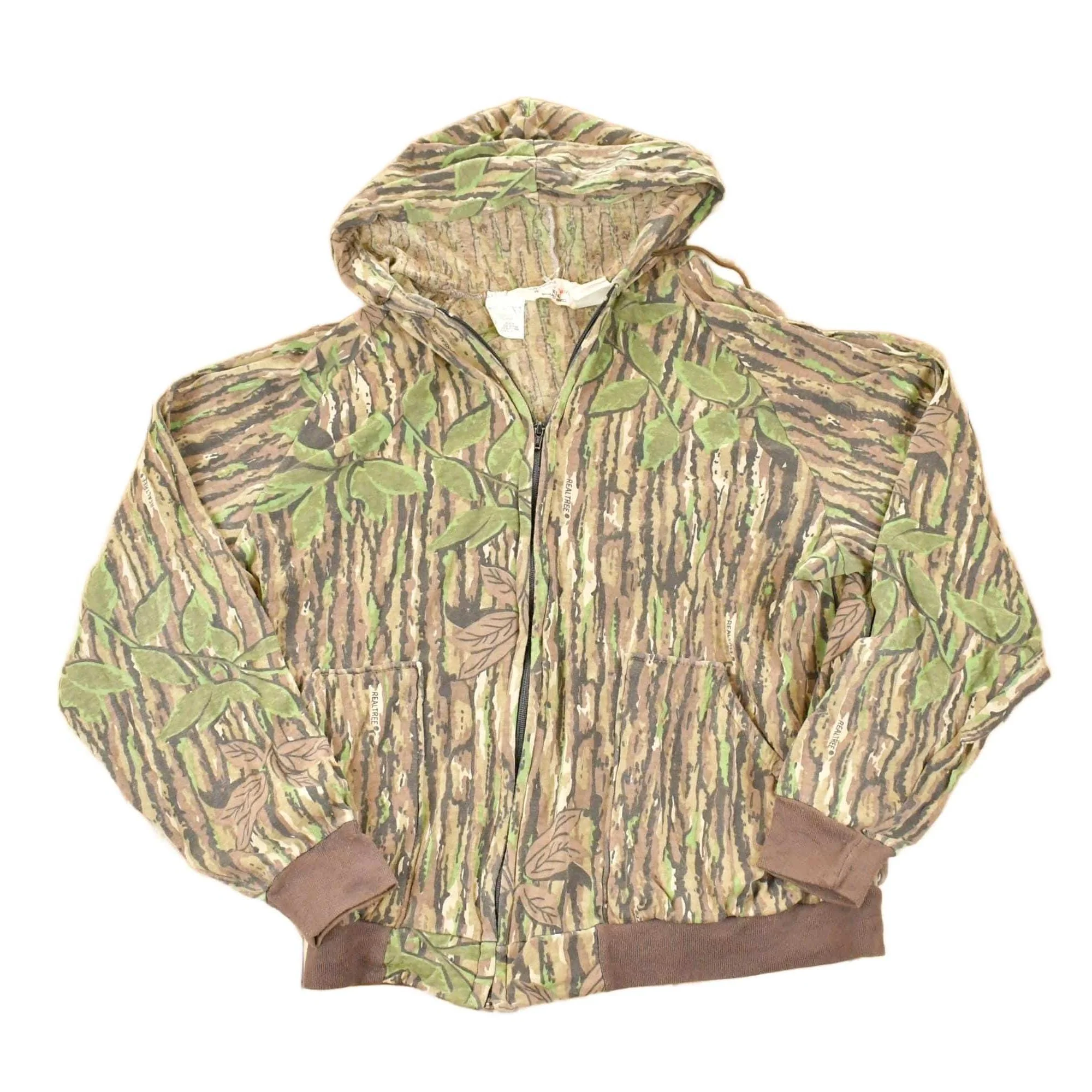Vintage 1980s Walls Blizzard Pruf Realtree Camo Full Zip Hoodie Sweatshirt Men's M