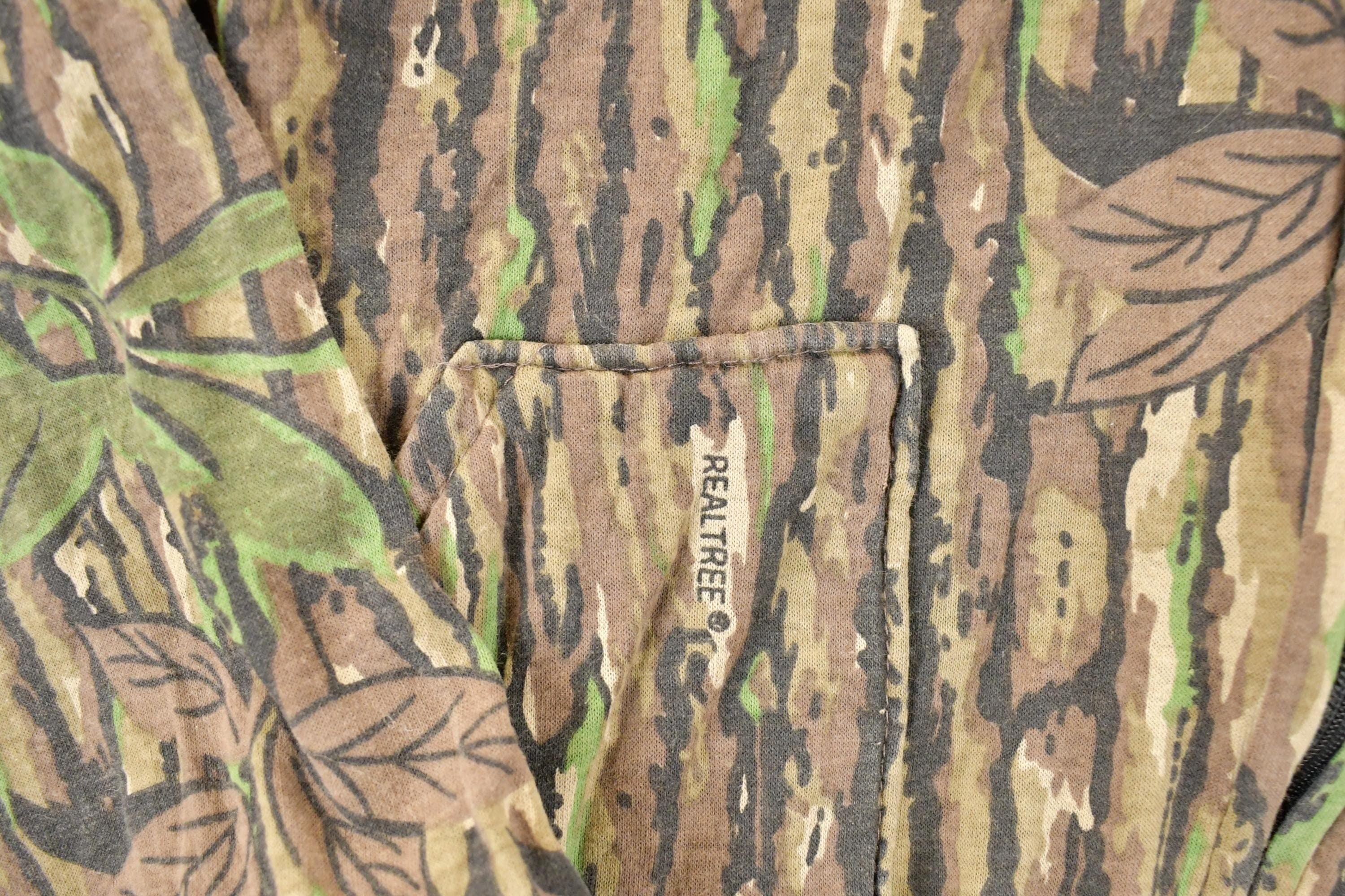 Vintage 1980s Walls Blizzard Pruf Realtree Camo Full Zip Hoodie Sweatshirt Men's M - Image 3