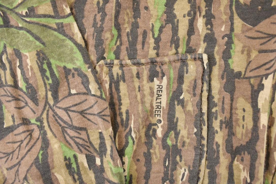 Vintage 1980s Walls Blizzard Pruf Realtree Camo Graphic Print Zip Up Hoodie Sweatshirt Mens L - Image 3