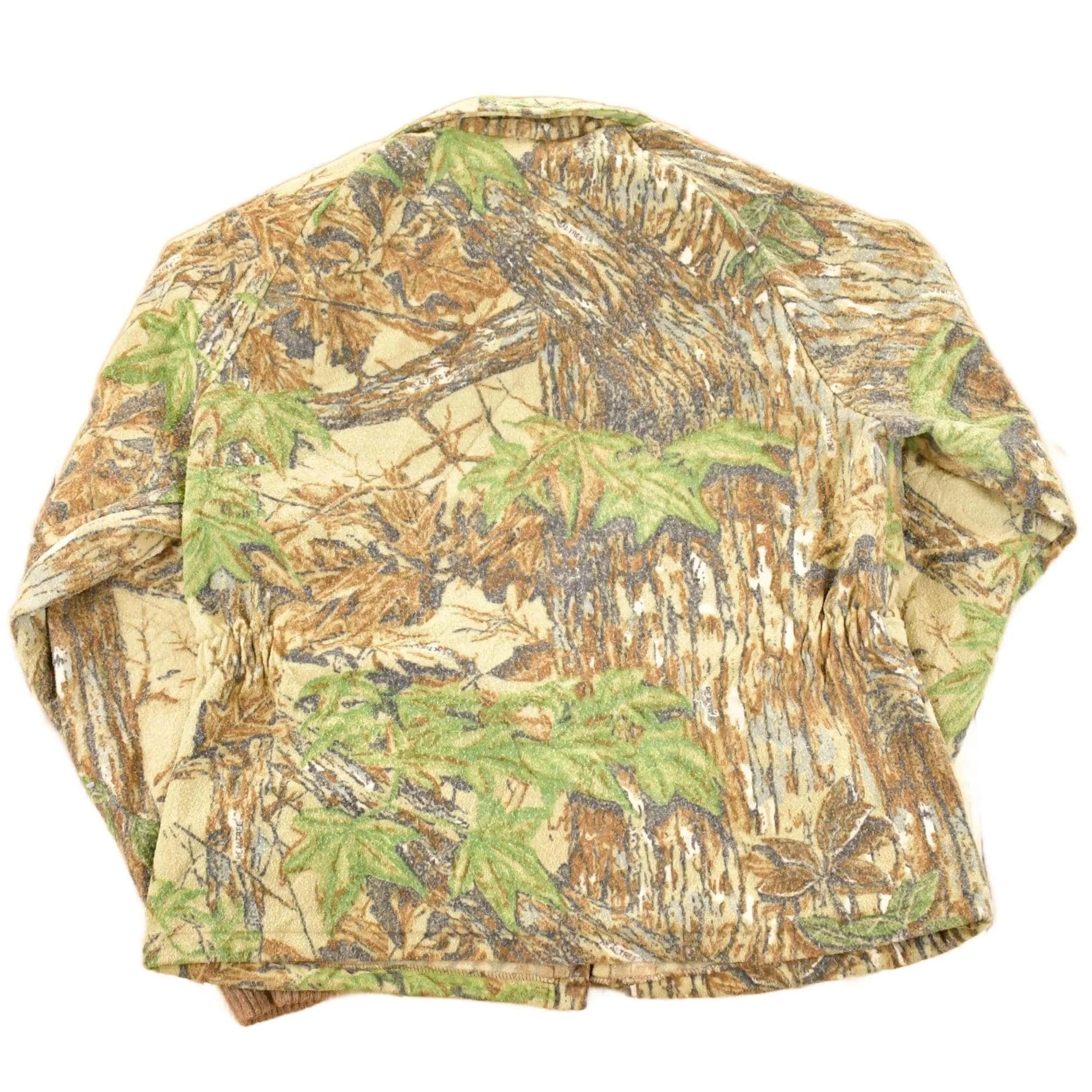 Vintage 1980s Walls Realtree Camo Fleece Outdoorsman Full Zip Sweater Mens M - Image 2