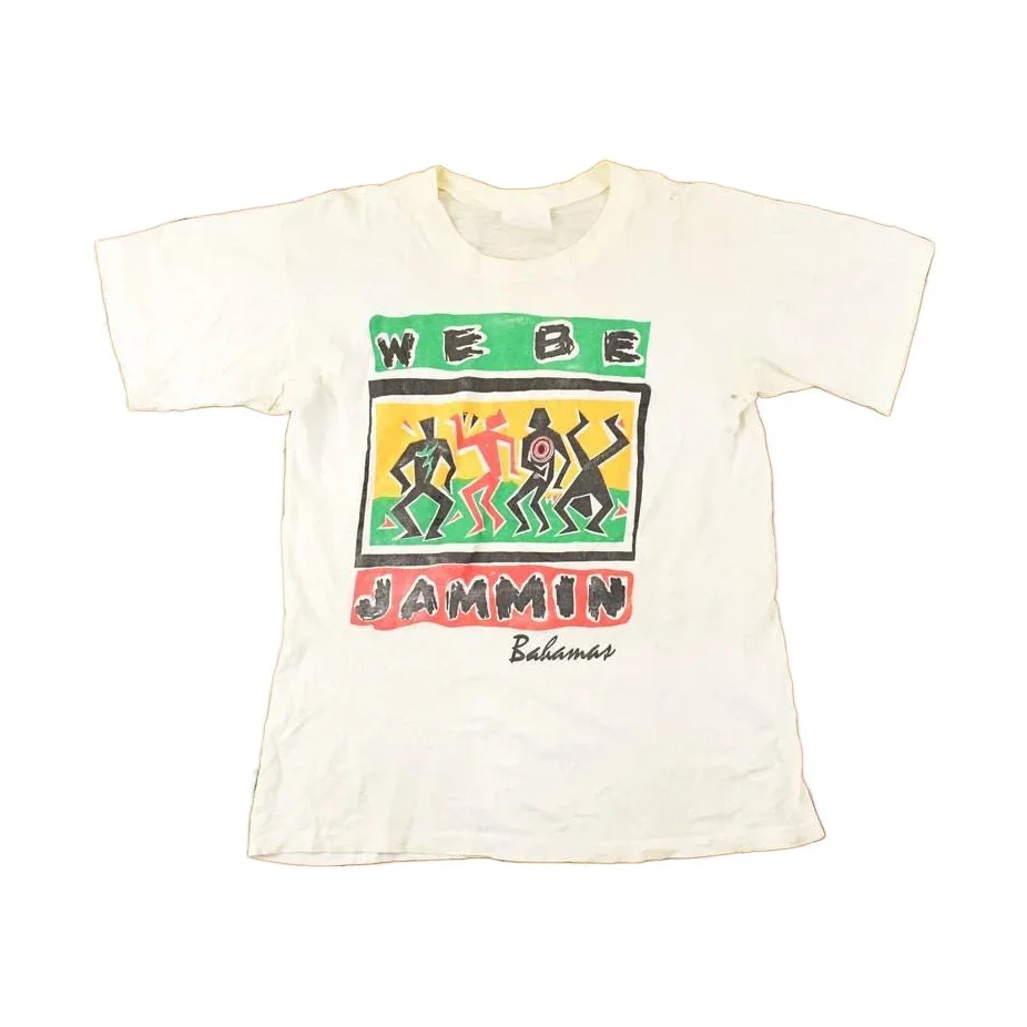 Vintage 1980s We Be Jammin Souvenir Jamaica Travel T-Shirt Men's S